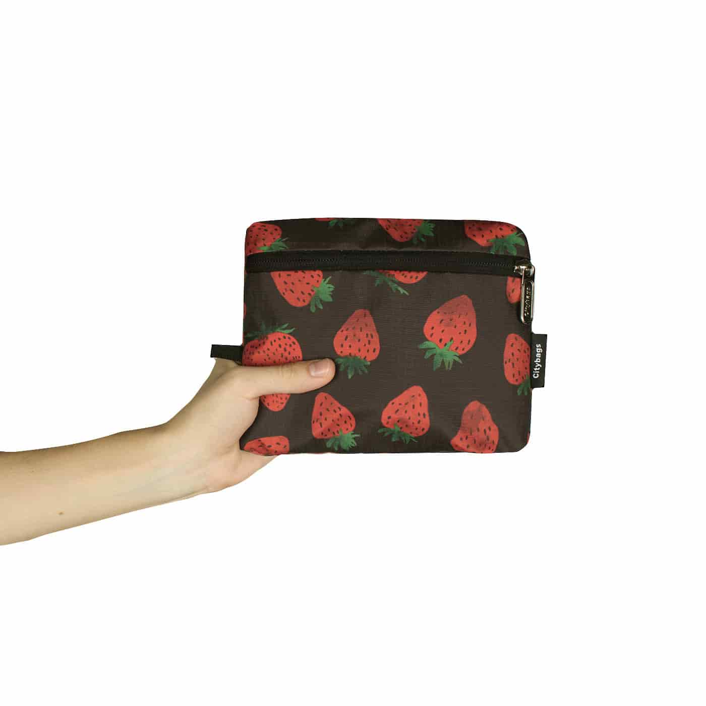 Canguro XL ULTRA Plegable Estampado Fresas Multicolor Citybags - miniatura 2