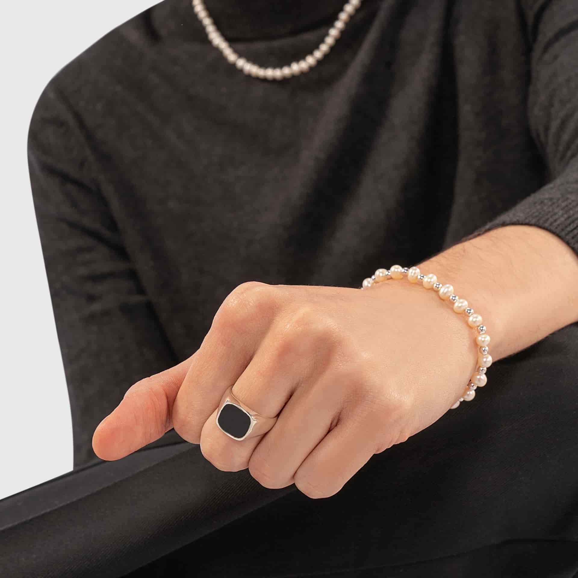 Pulsera de Perlas & Balines en Plata - miniatura 4