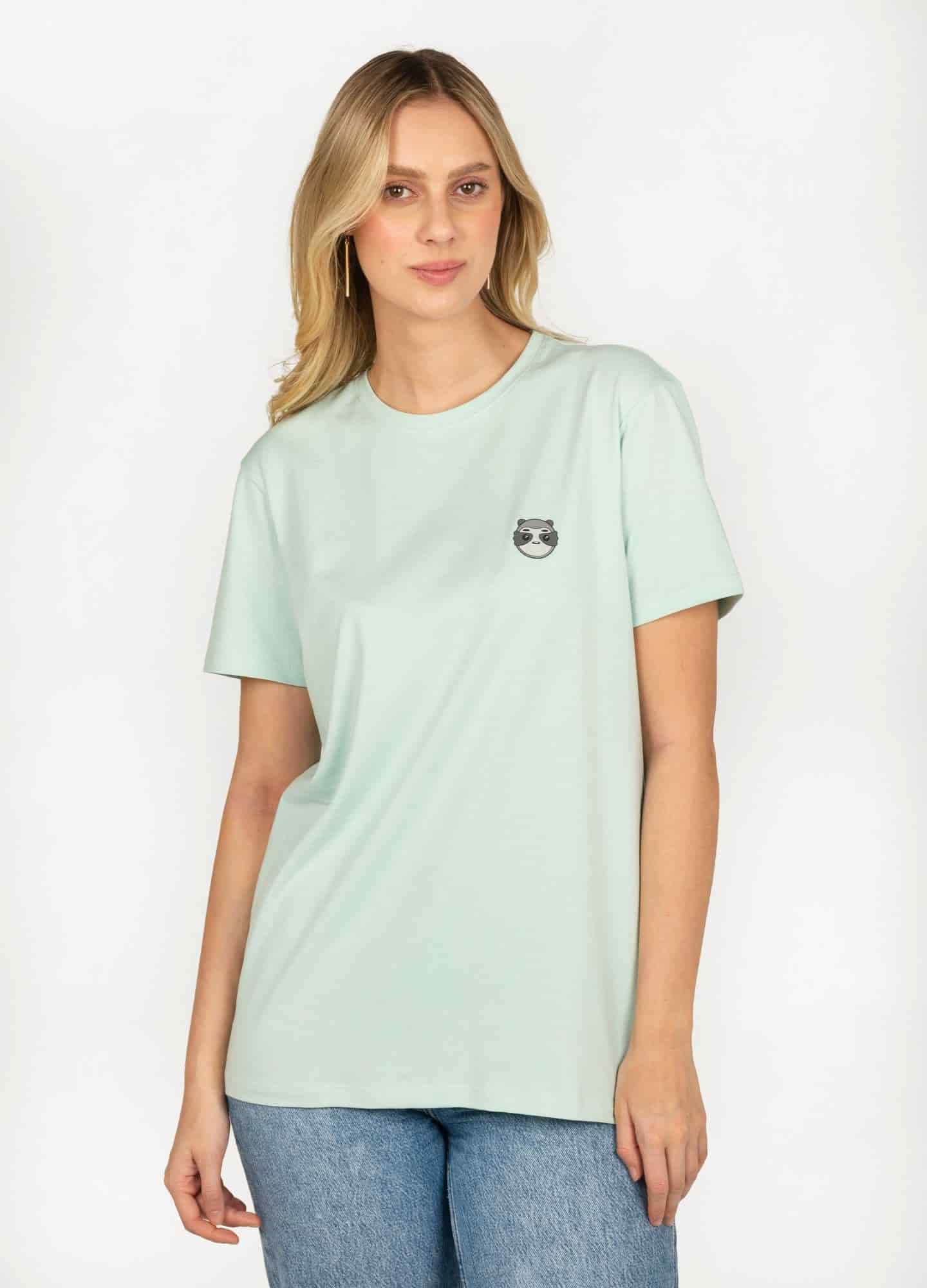 Basic Perezoso Camiseta Regular – Celeste - miniatura 1