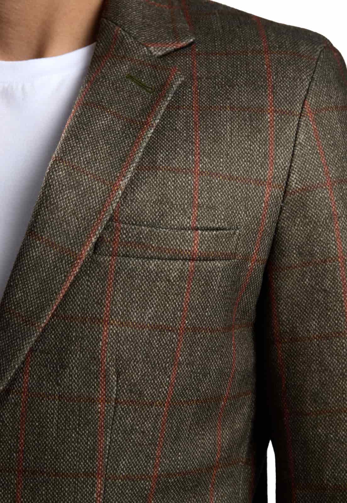 Blazer estampado verde a cuadros - miniatura 2