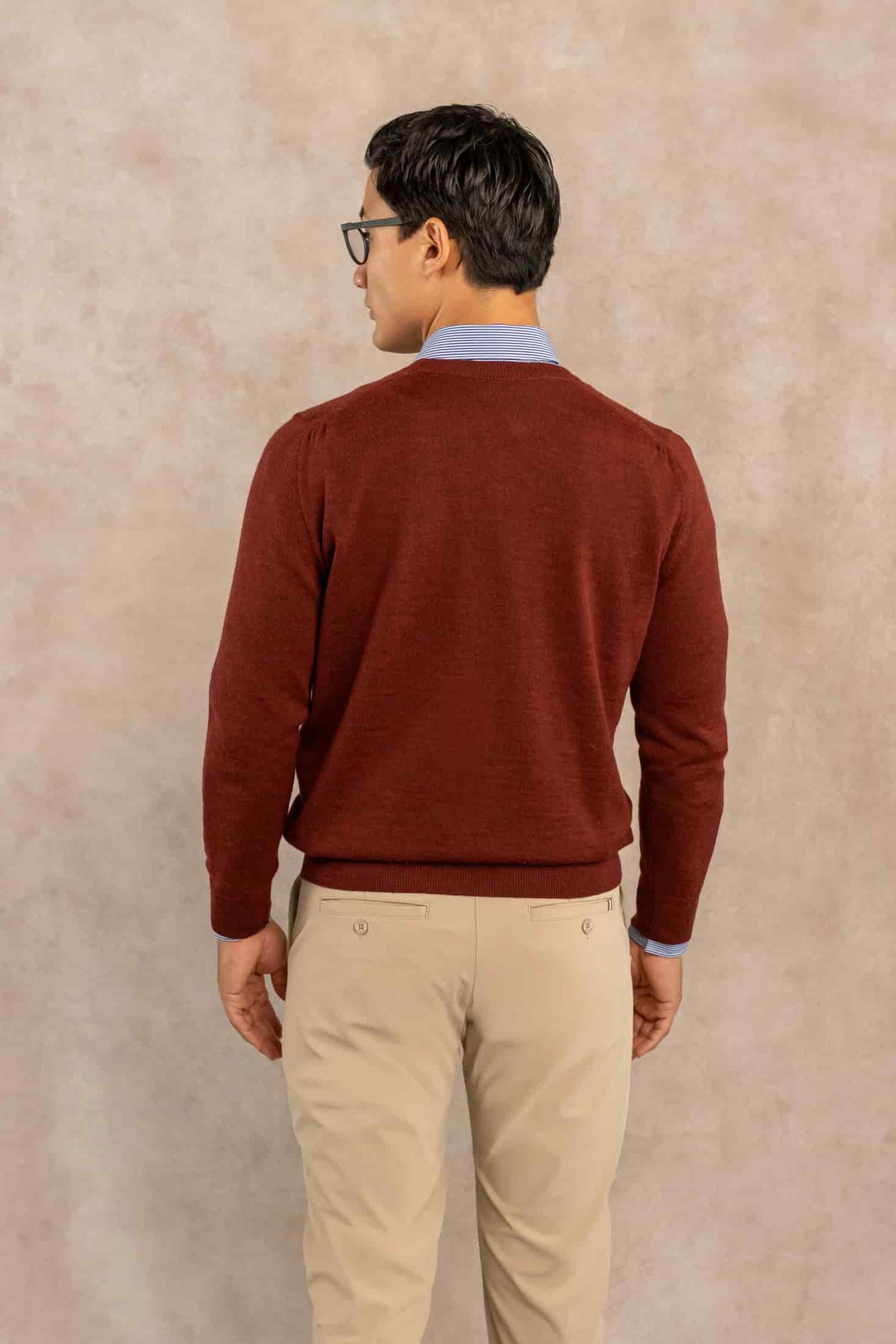 Sueter Merino Antiarrugas Vinotinto - miniatura 6