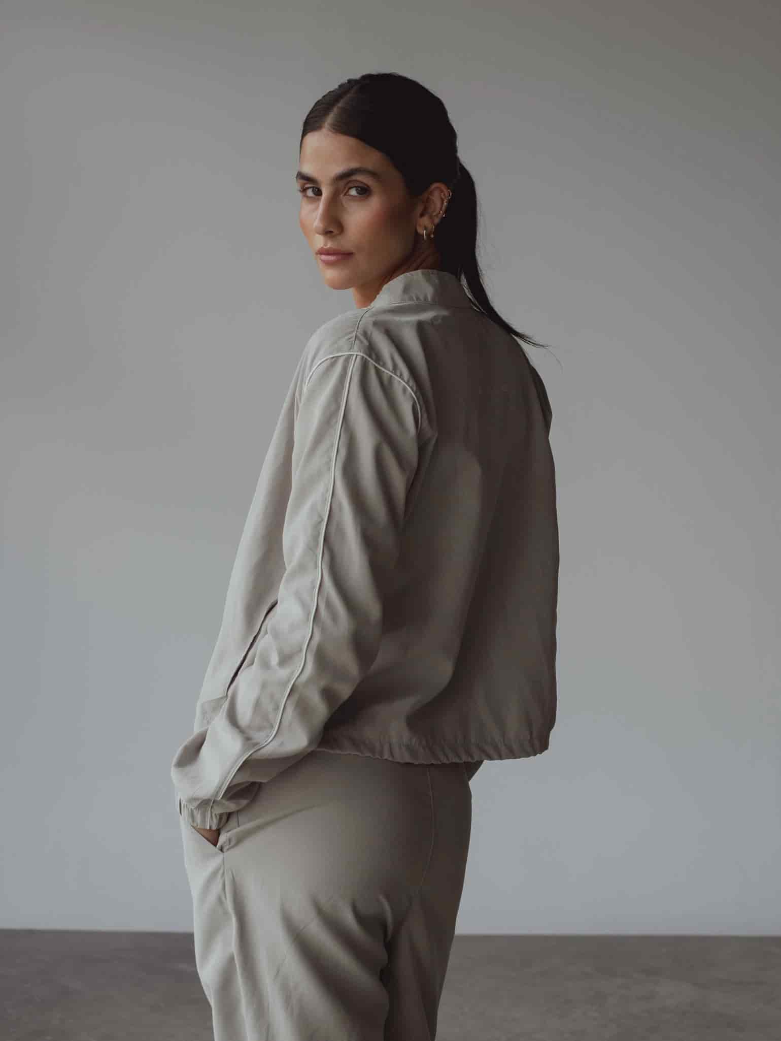 LINE WINDBREAKER JACKET - GRAY & WHITE - miniatura 14