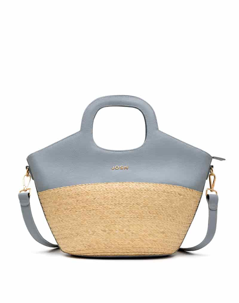Cartera en cuero y fibra natural para dama REF CAL-01 - miniatura 1