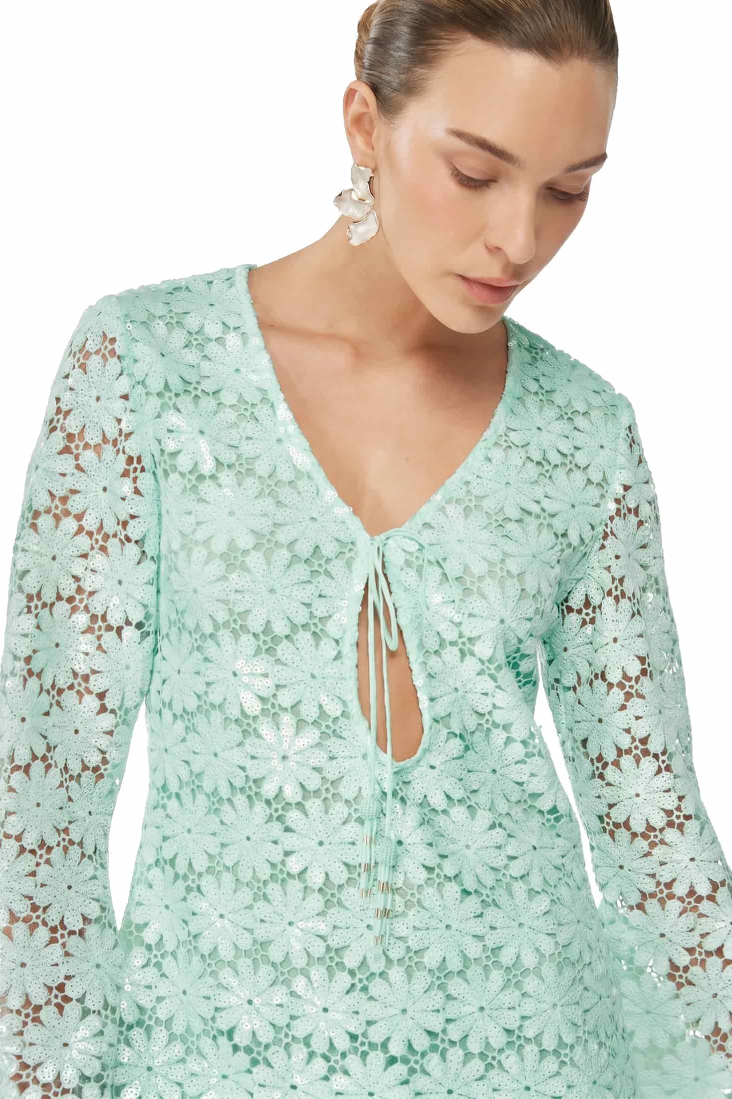 SERAPHINE MINI DRESS SAGE - miniatura 1