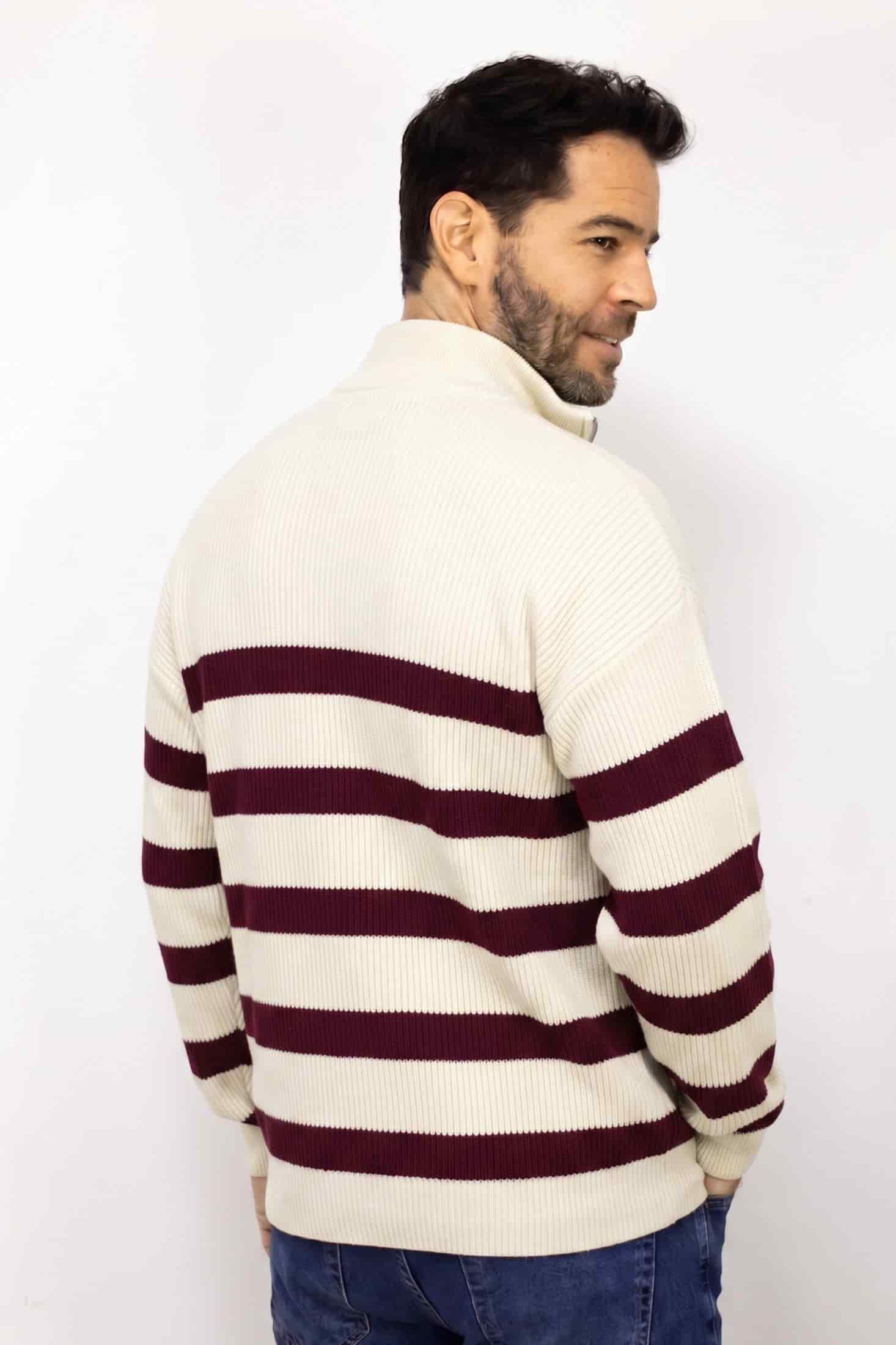 SACO DE RAYAS CON CIERRE  VINOTINTO PARA HOMBRE - miniatura 2