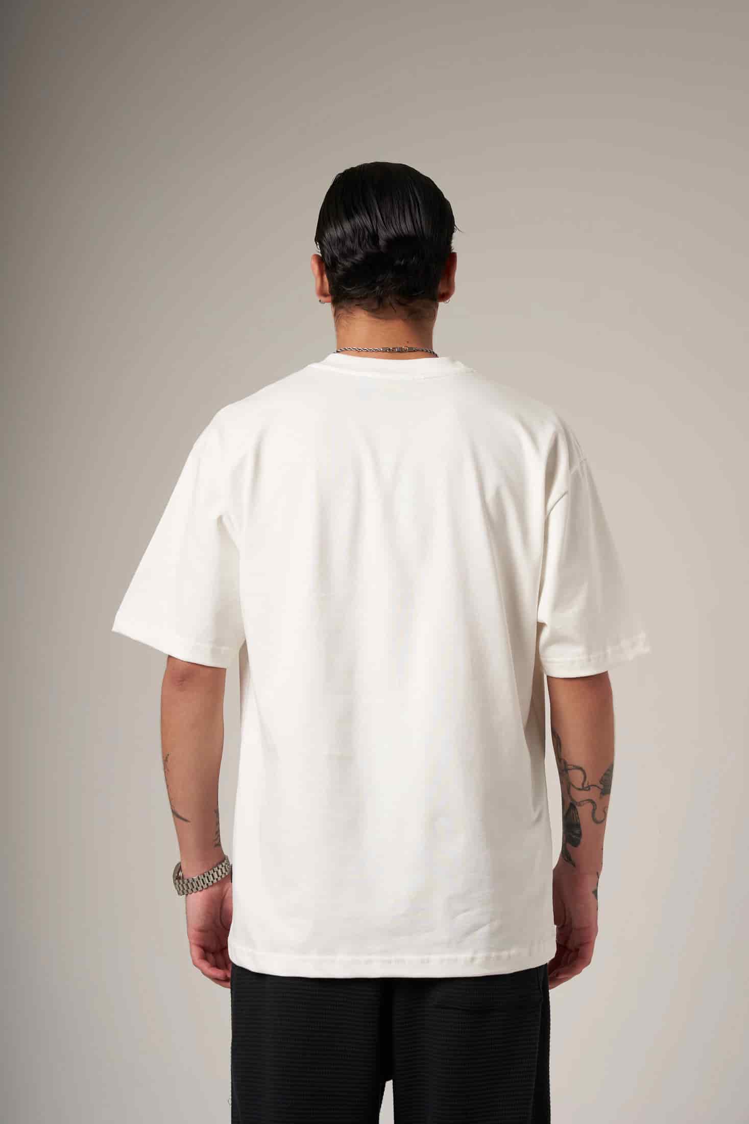 CAMISETA 250 GRAMOS, 100% ALGODÓN CREMA - miniatura 3