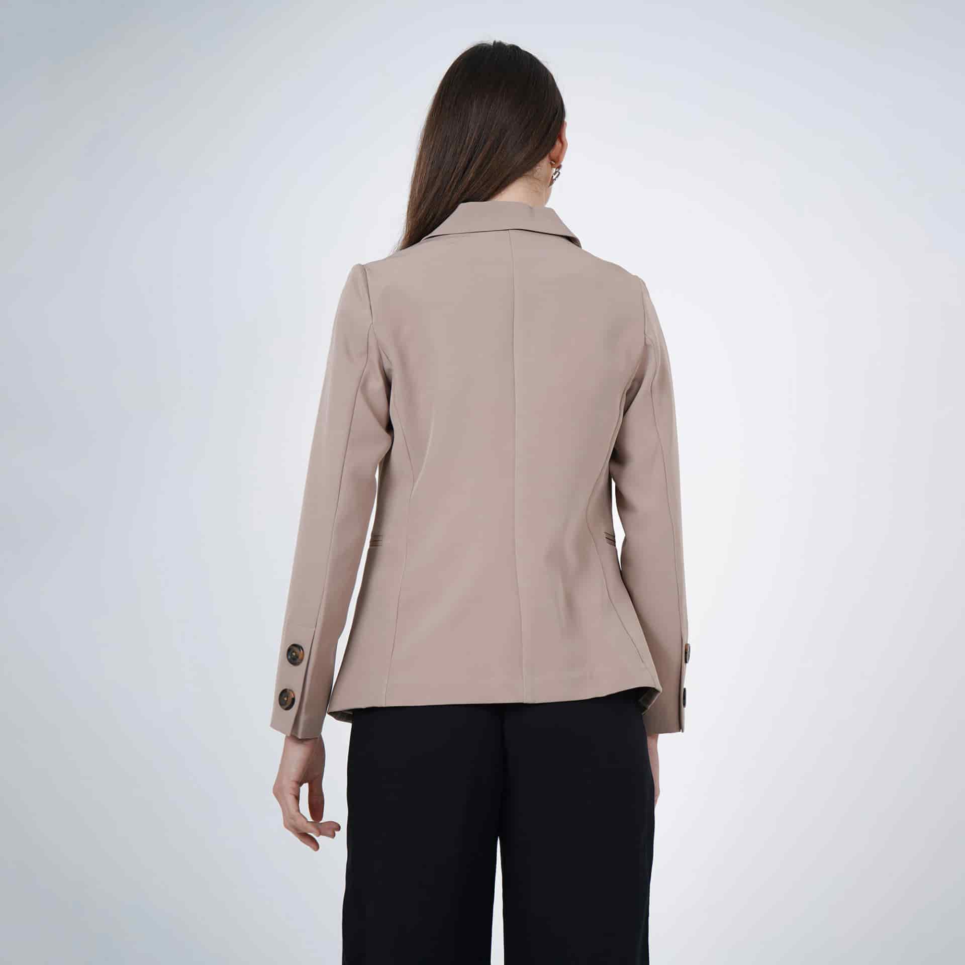 Chaqueta blazer básico con solapa y botones - miniatura 12