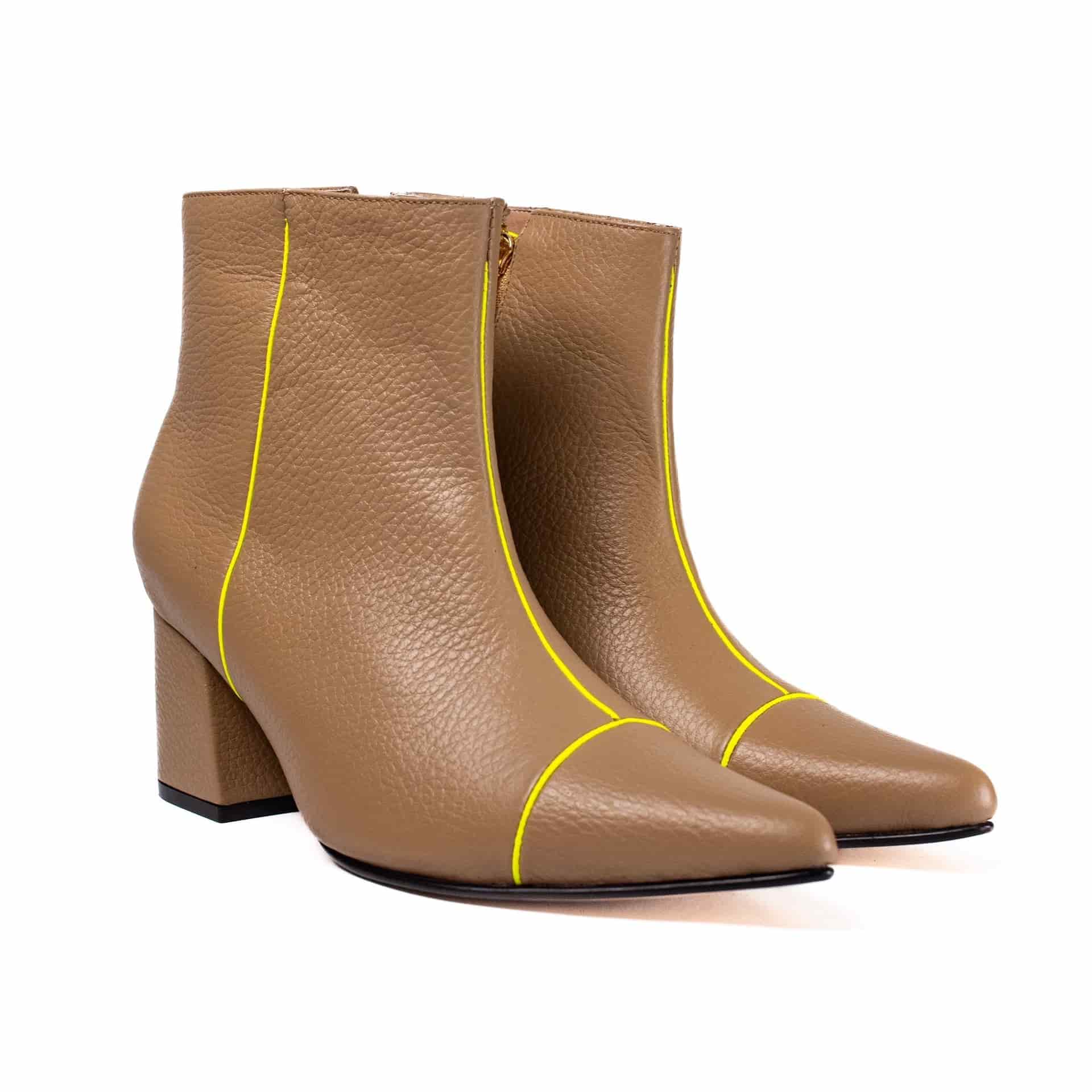 ANKLE boots - Cocoa x Neon Lemon - miniatura 1