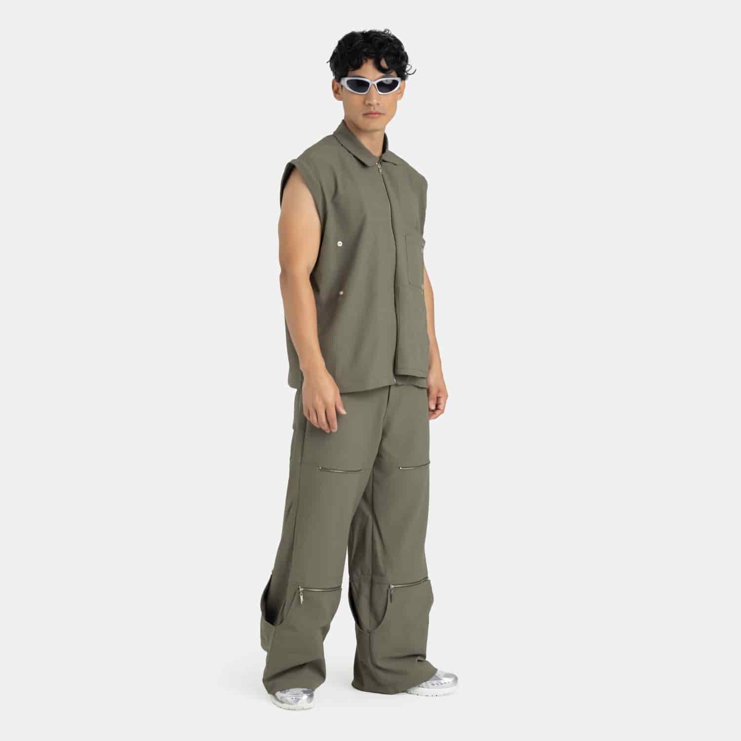 Pantalón Active Convertible Verde Militar - miniatura 1