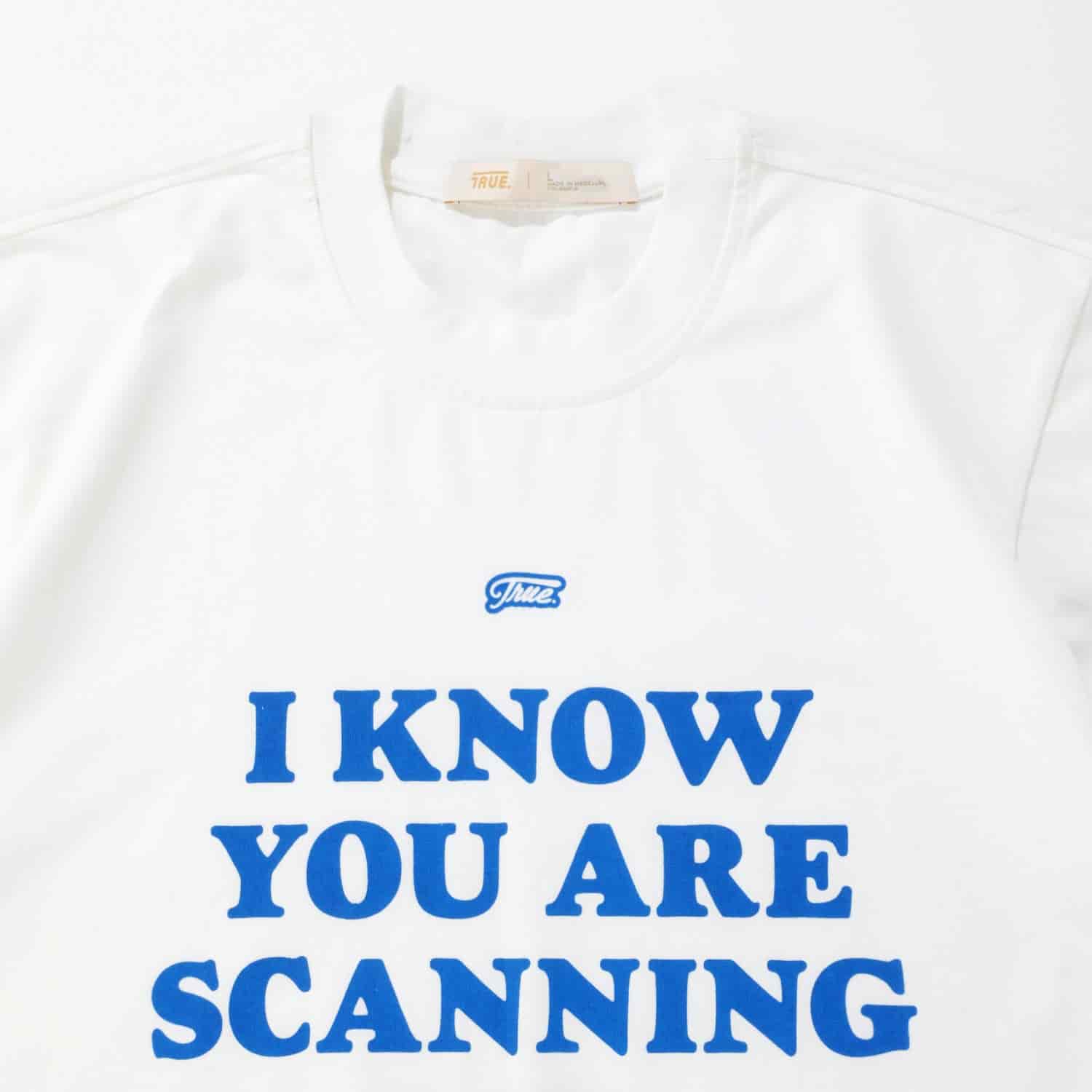 Scanning Cropped Tee - Cream - miniatura 4