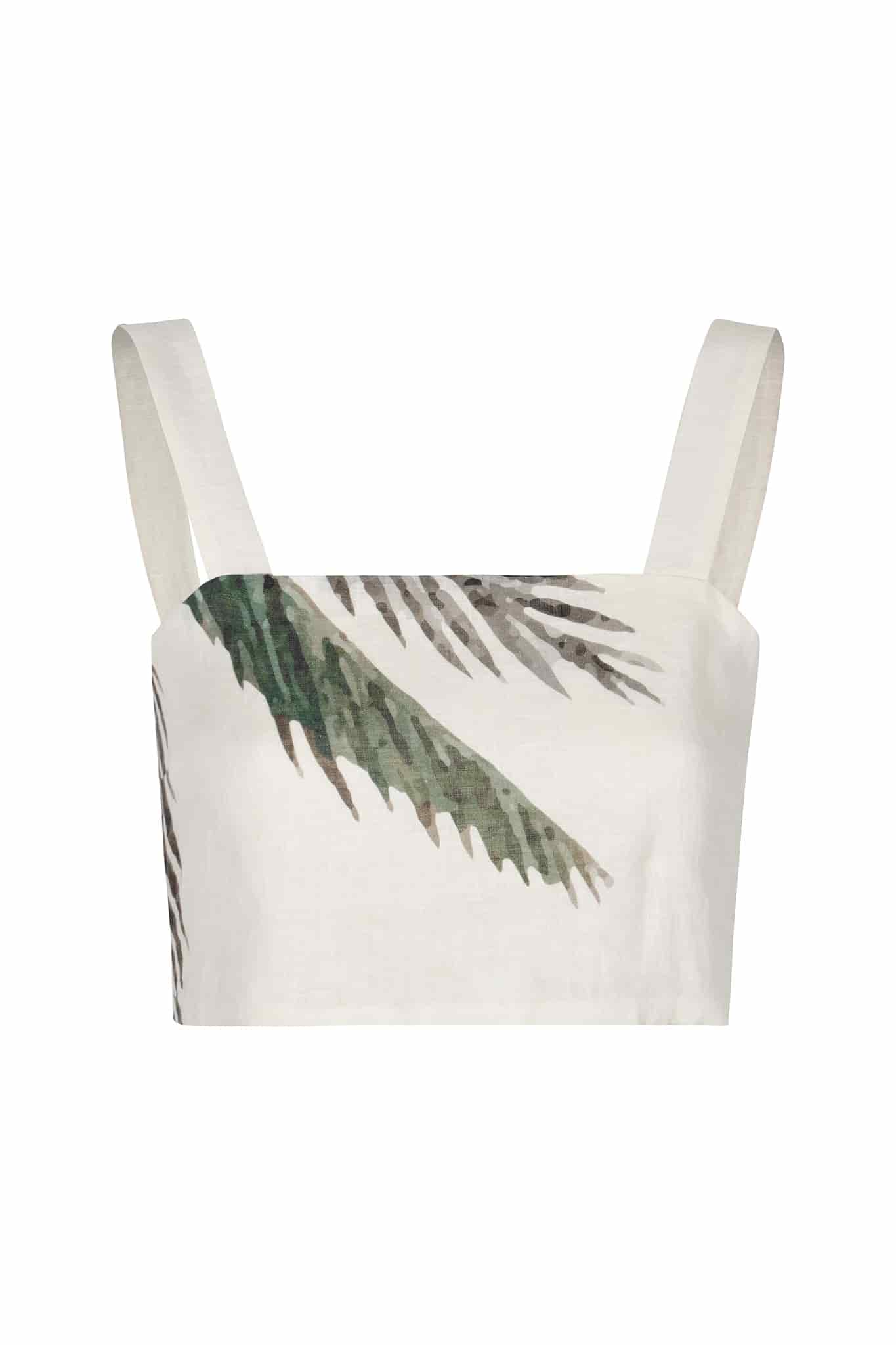 Guainia Linen Top / Ivory Palms - miniatura 1