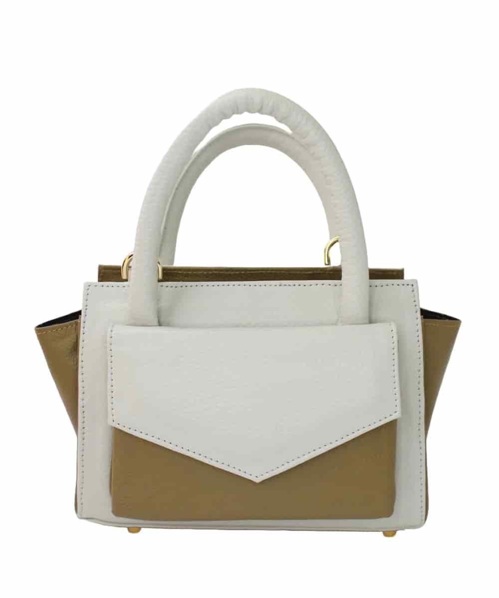 Bolso en cuero – MiniBag salted caramel - miniatura 1