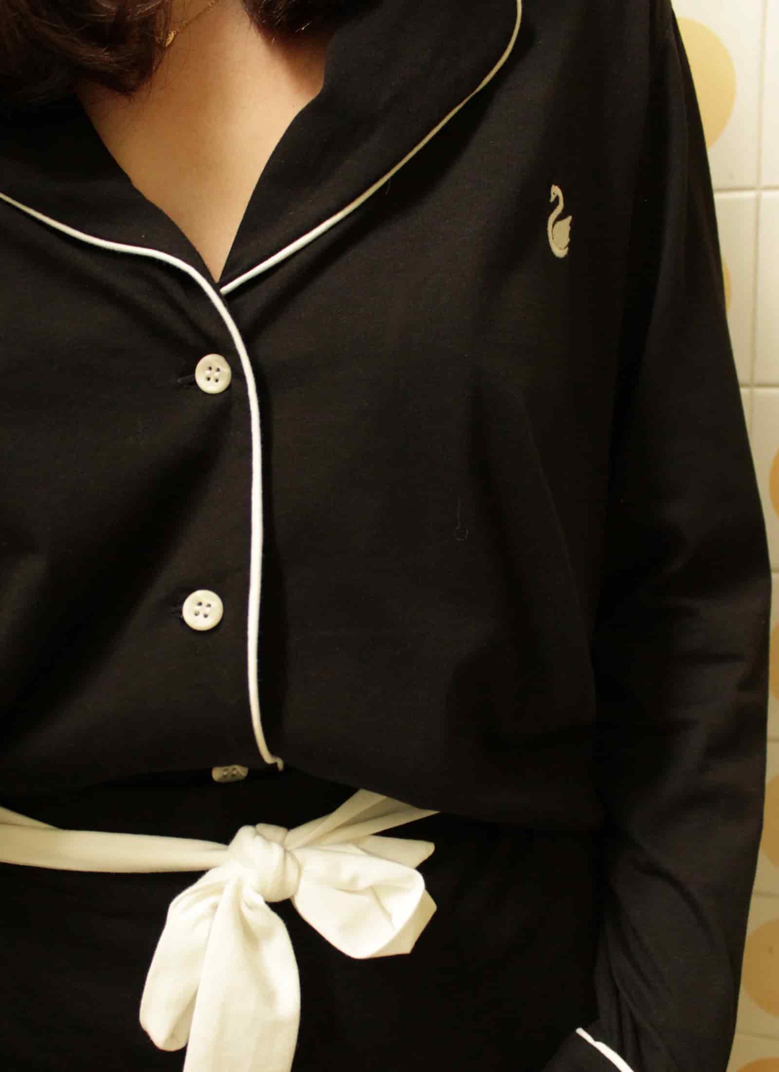 SET CAMISA MANGA LARGA + SHORT AMOR DE MAMÁ NEGRO - miniatura 2