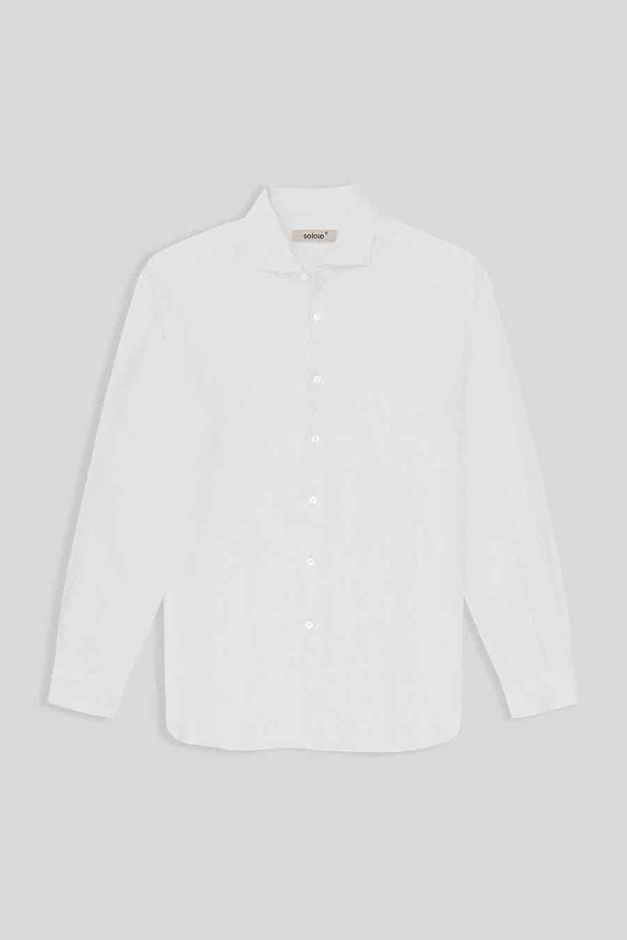 men’s linen shirt white - miniatura 1