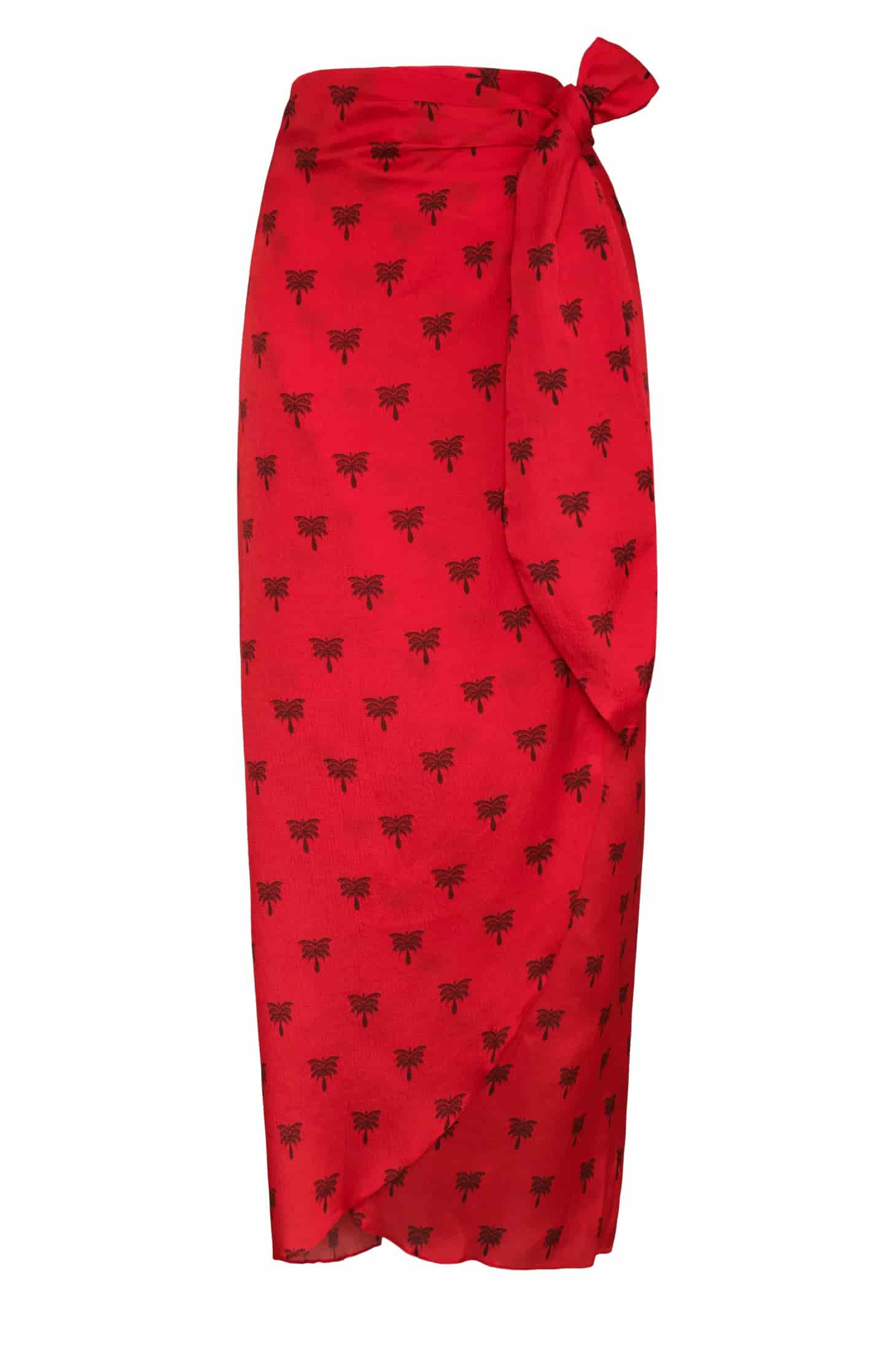 Mapara Martellato Silk Wrap Skirt / Red Polka Palms - miniatura 1