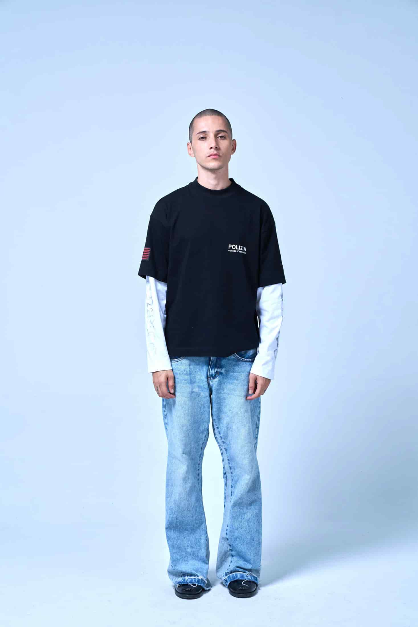 POLIZIA BLACK/WHITE DOUBLE SLEEVE - miniatura 13