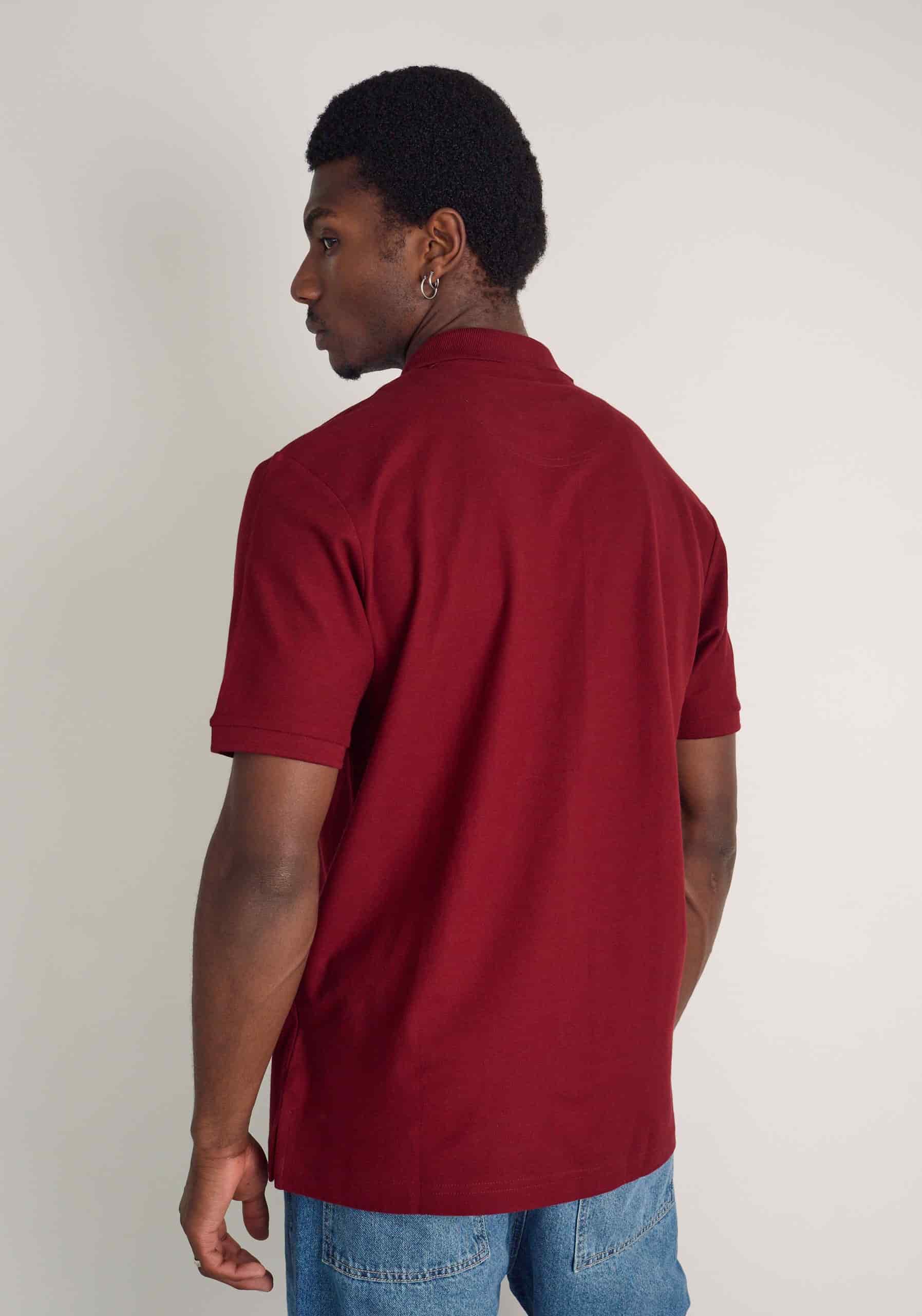 Camiseta Polo H Unicolor L-Nar Vino - miniatura 4