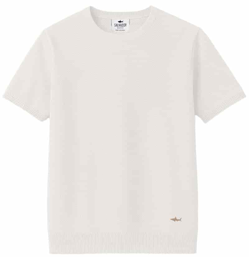 CAMISETA DE PUNTO BLANCA - miniatura 1
