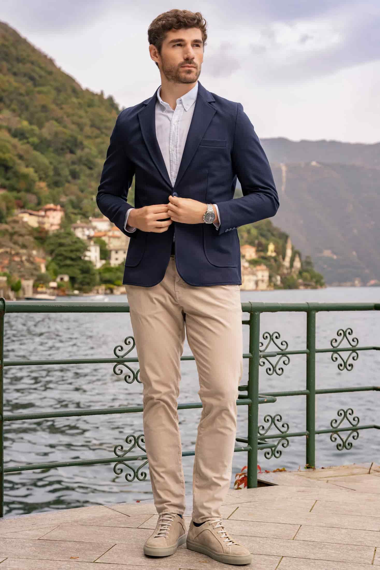 Blazer Comfort Hombre Azul Oscuro - miniatura 9