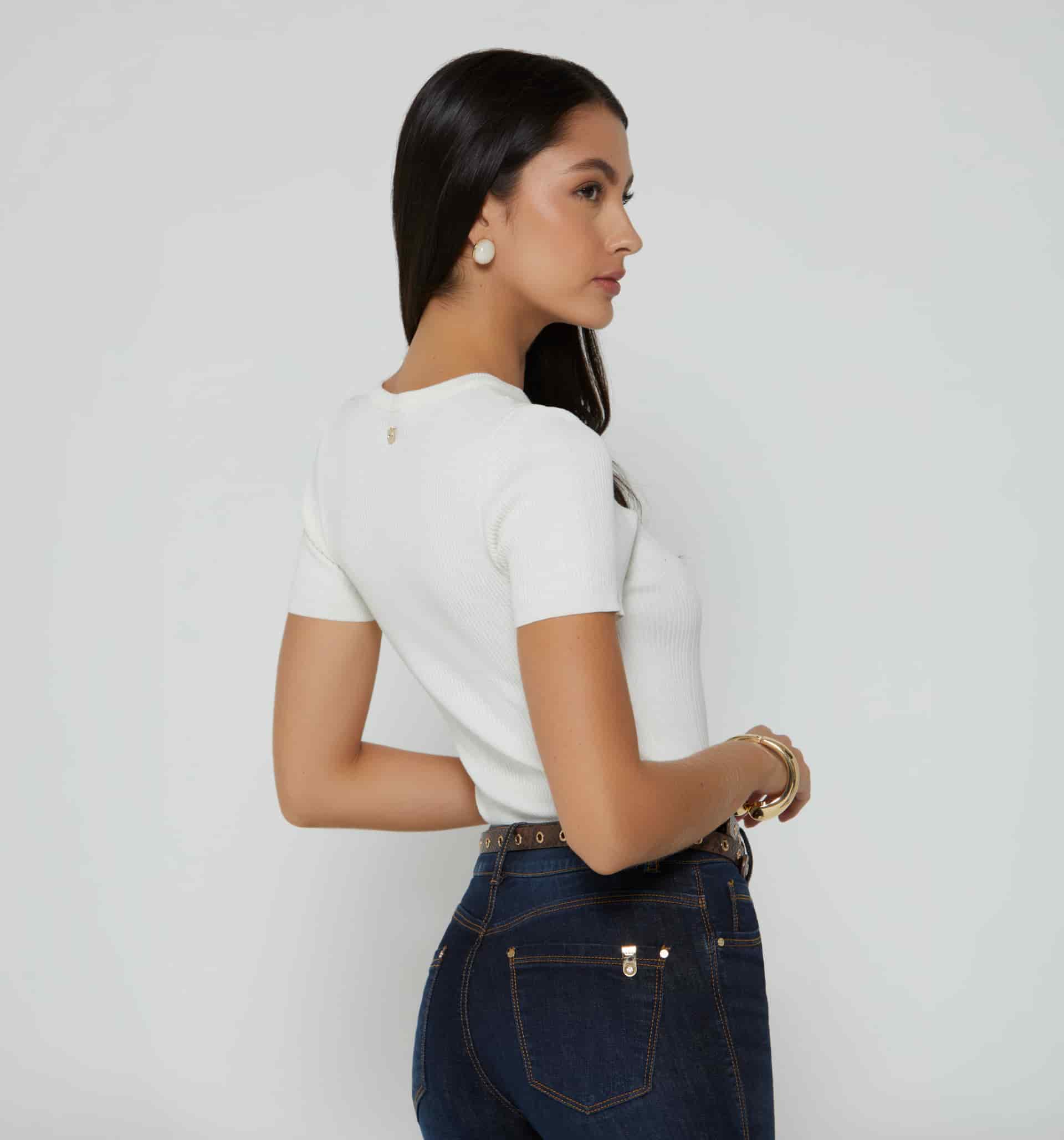 Blusa manga corta tejida - miniatura 9