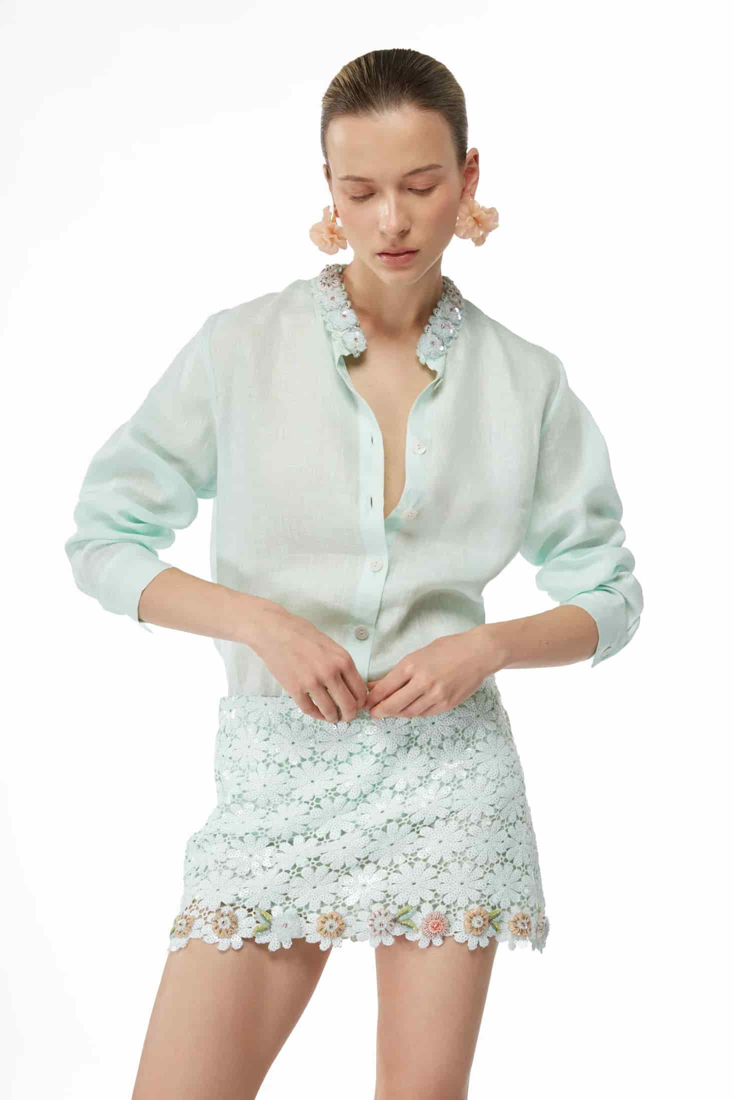 CAPUCINE SHIRT SAGE - miniatura 3