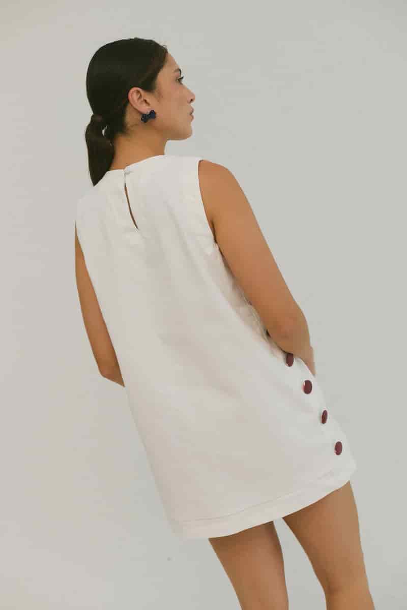 Vestido Anfitriona Cherries Crudo - miniatura 3