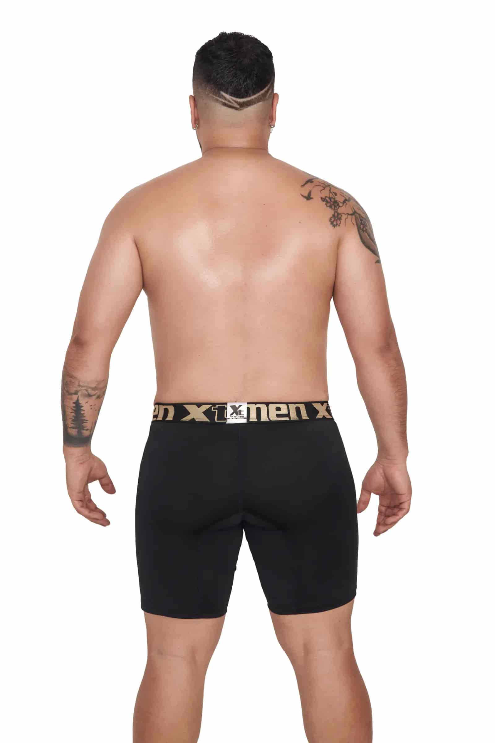 BOXER MICROFIBRA FONDO ENTERO EXTRAGRANDE NEGRO - miniatura 4