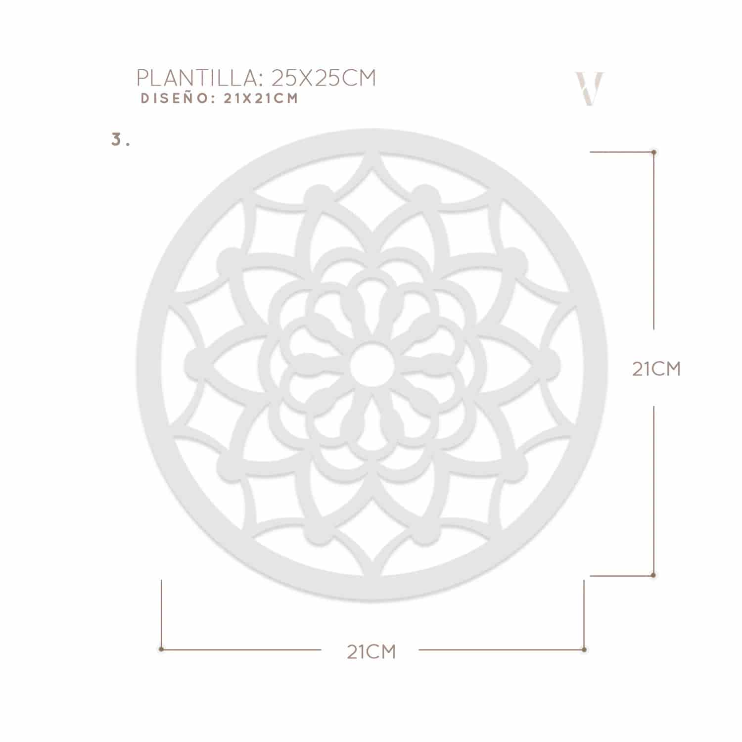 Plantillas para pintar, Vamarú Stencils, Colección Armonía 25cm y 48cm, 5und - miniatura 5