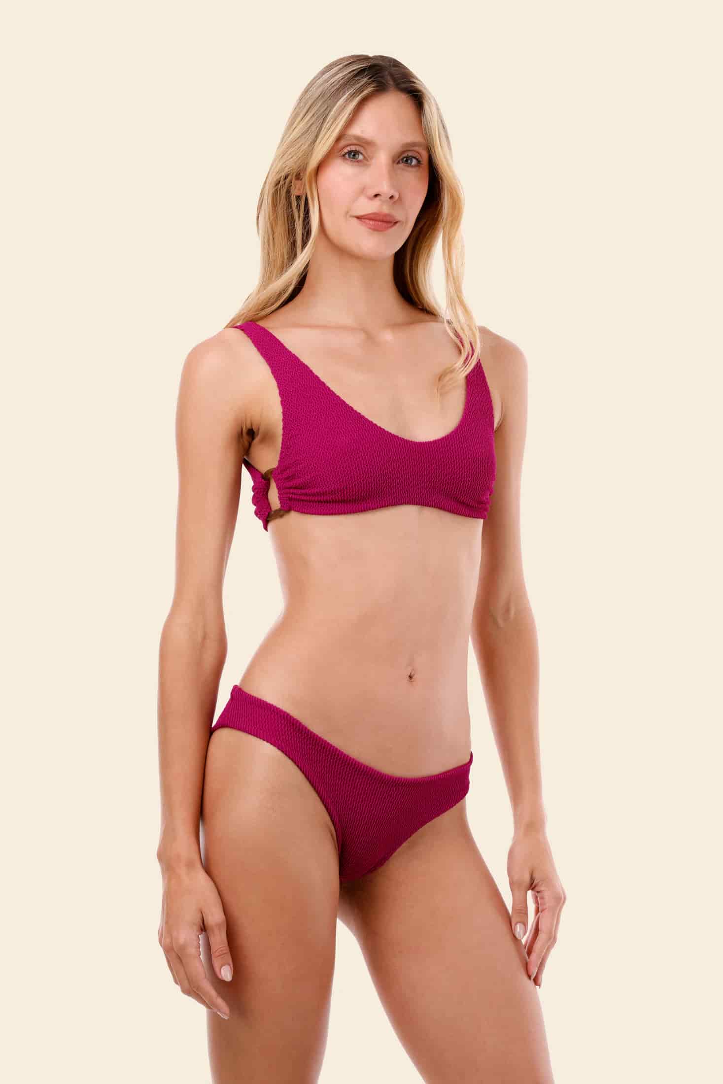 Textured Wave Brisa Raspberry Jazz Hop Top - miniatura 1