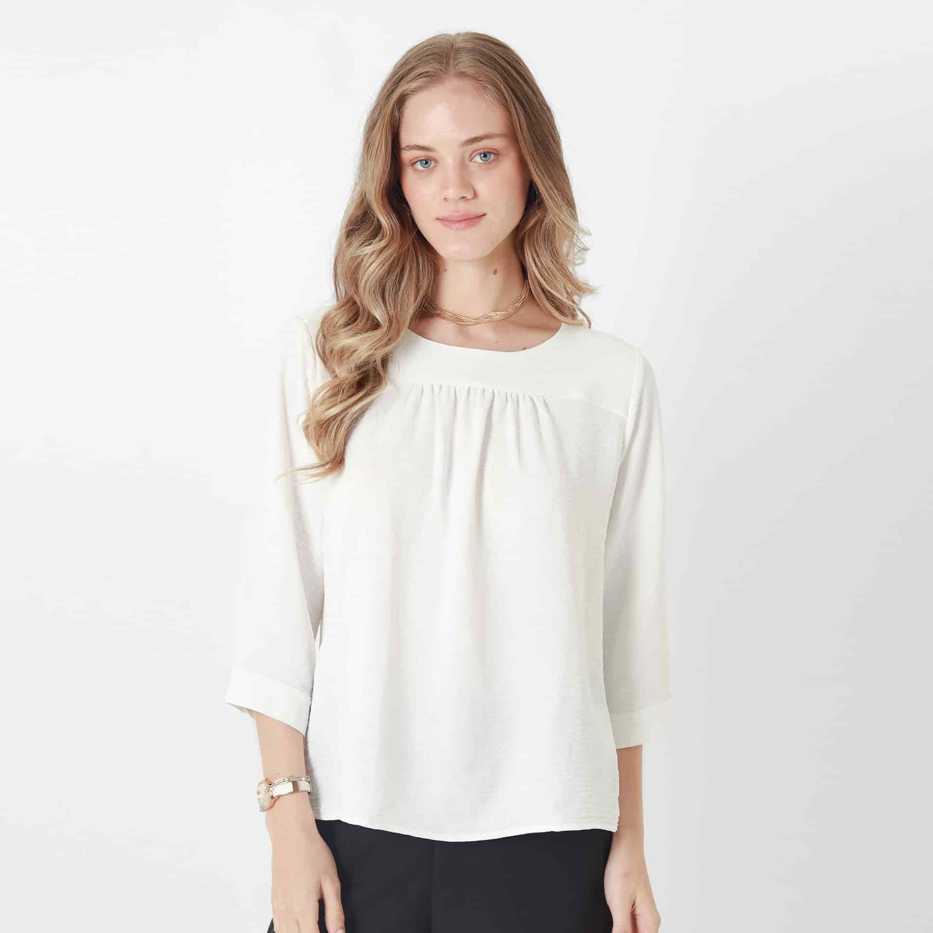Blusa Cuello Redondo Manga 3Cuartos - miniatura 8