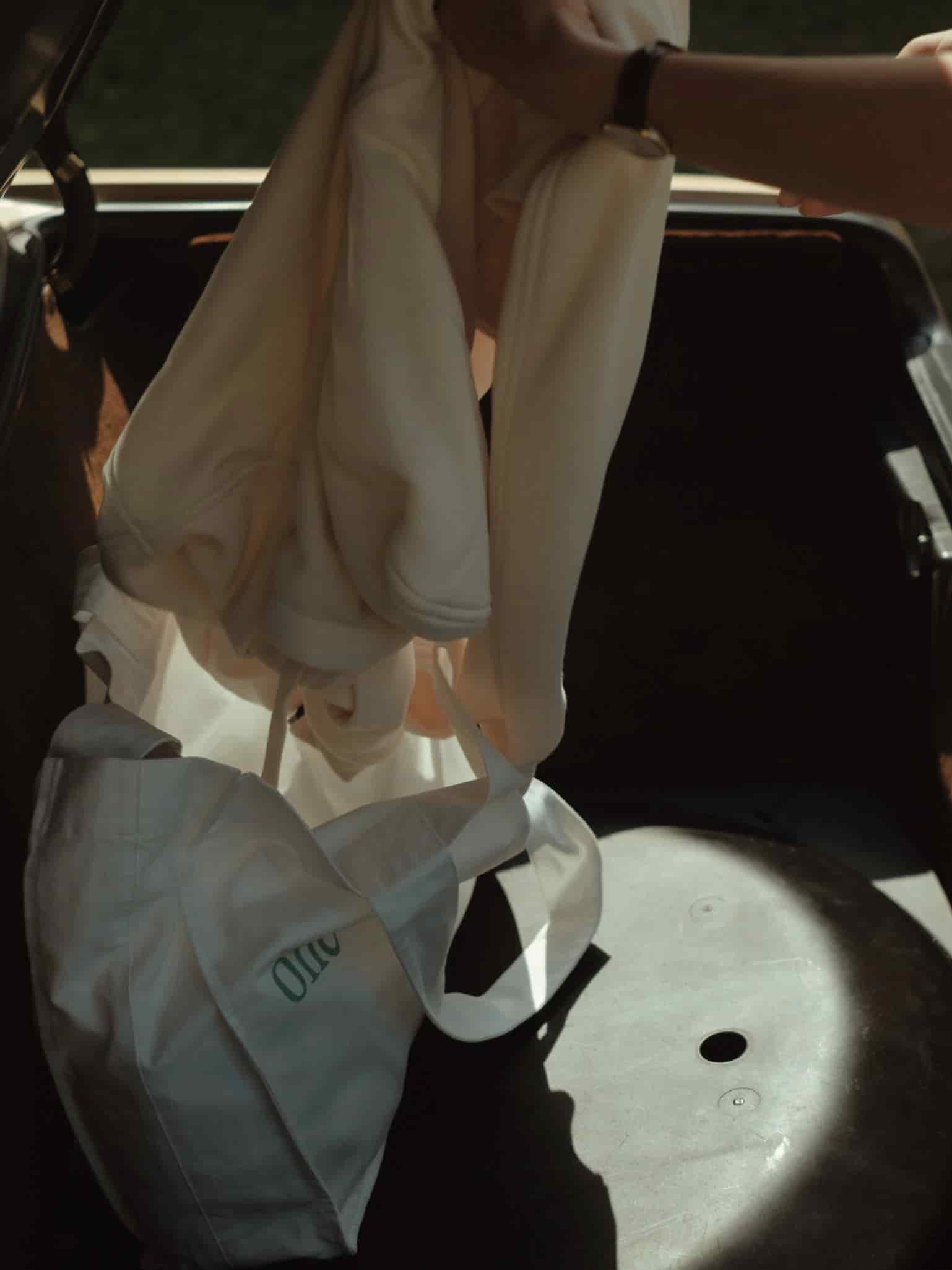 TOTE BAG - SOFT WHITE & BRIGHT GREEN - miniatura 5