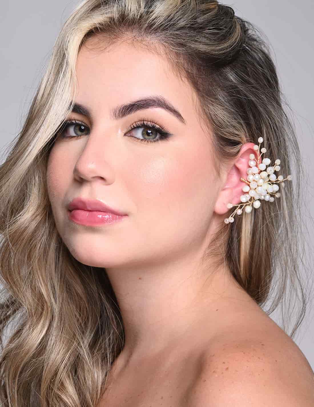 Ear Cuff Glimmer Murano Marfil - miniatura 2