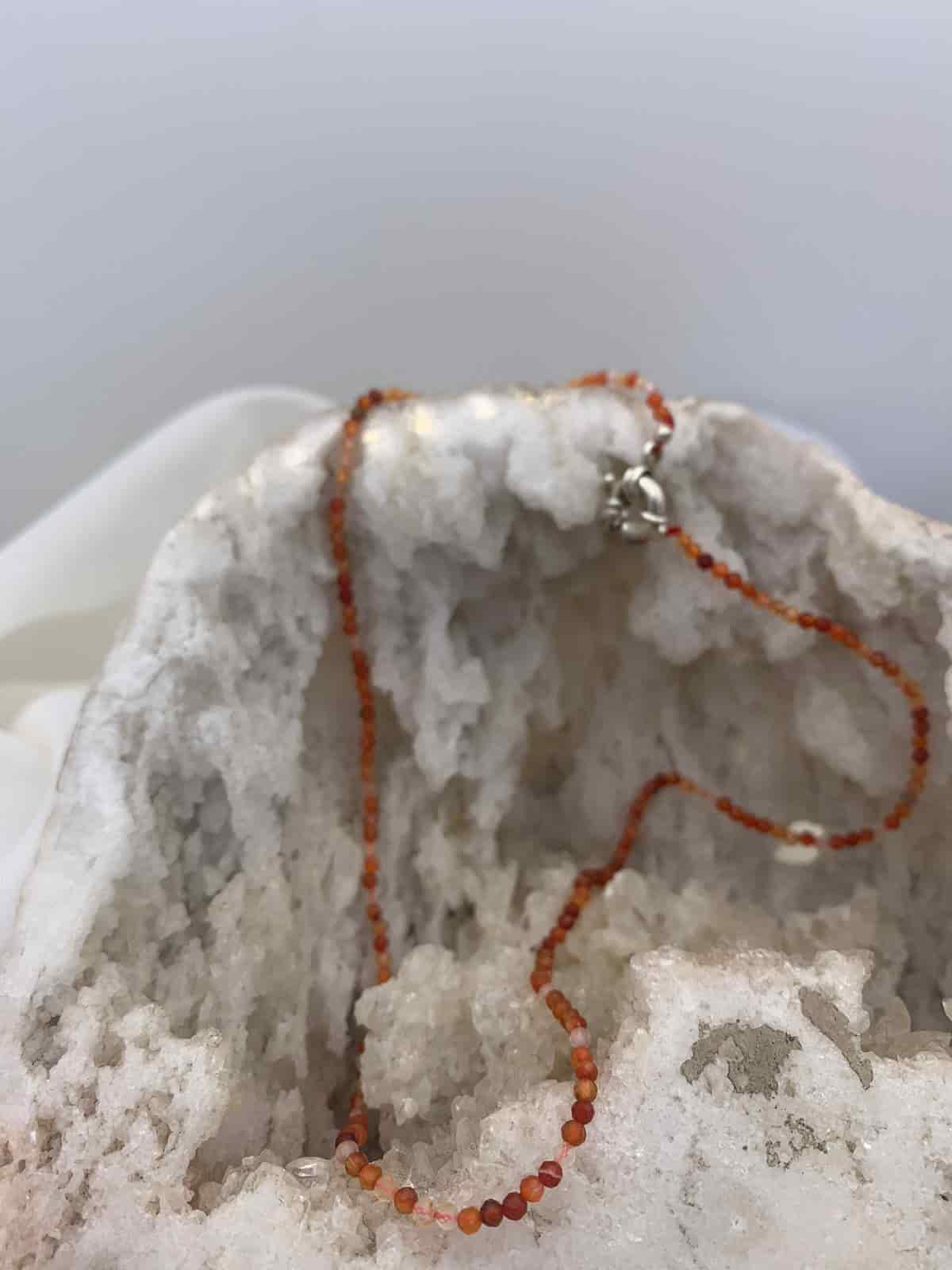 Collar Cornalina Mini Piedra 40 cm - miniatura 3