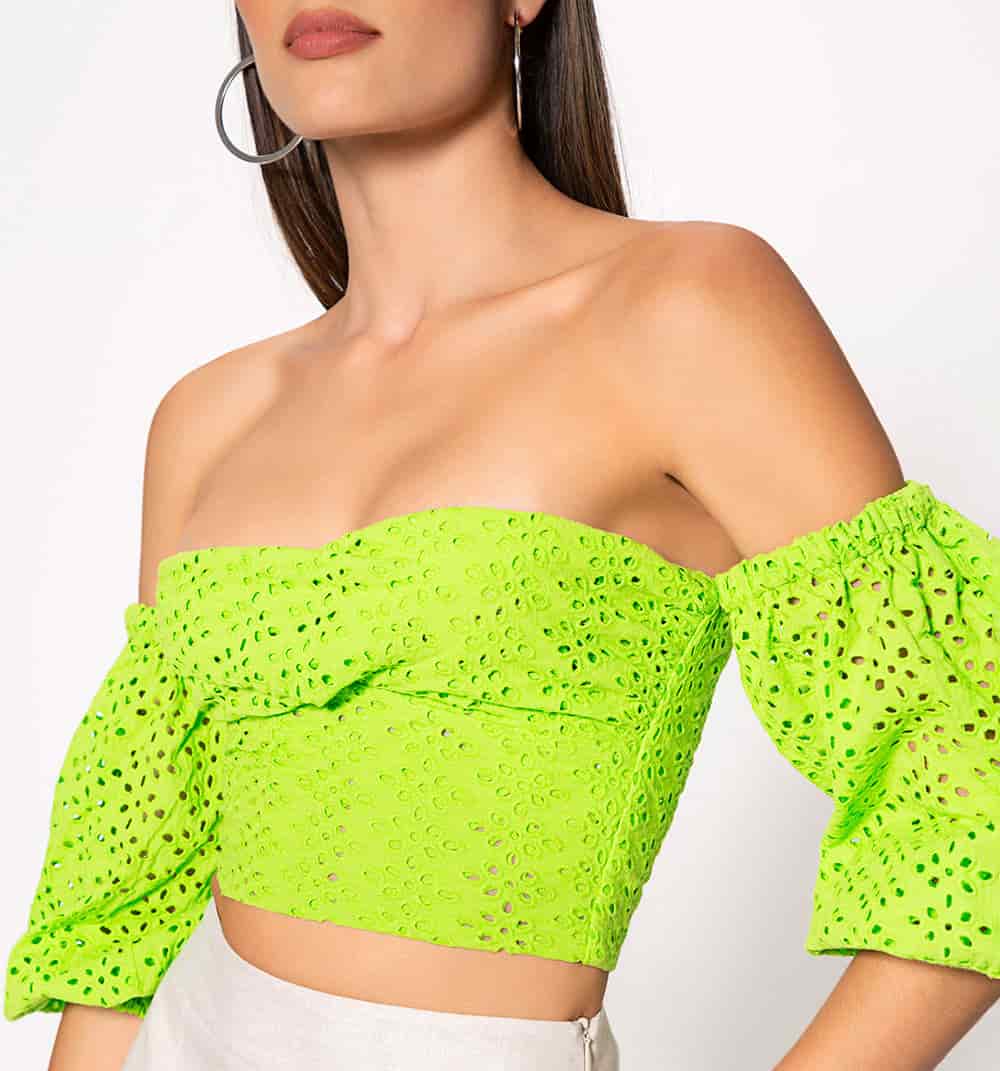 Blusa manga corta con entorche en copa - miniatura 7