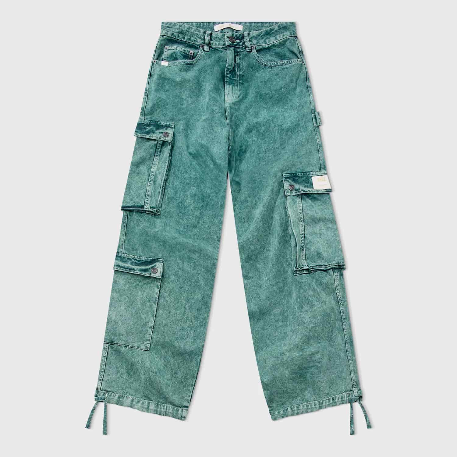 Pantalón Cargo Multi-Pocket - Lavado Verde - miniatura 6