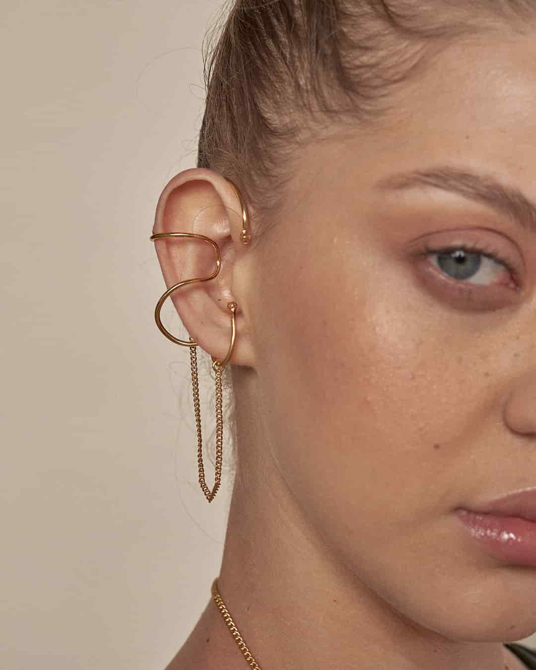 Looped Chain Earcuff - miniatura 2