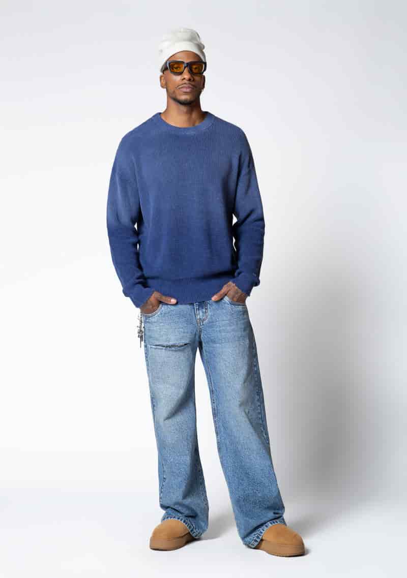 Dopamine blue knit crewneck - miniatura 4