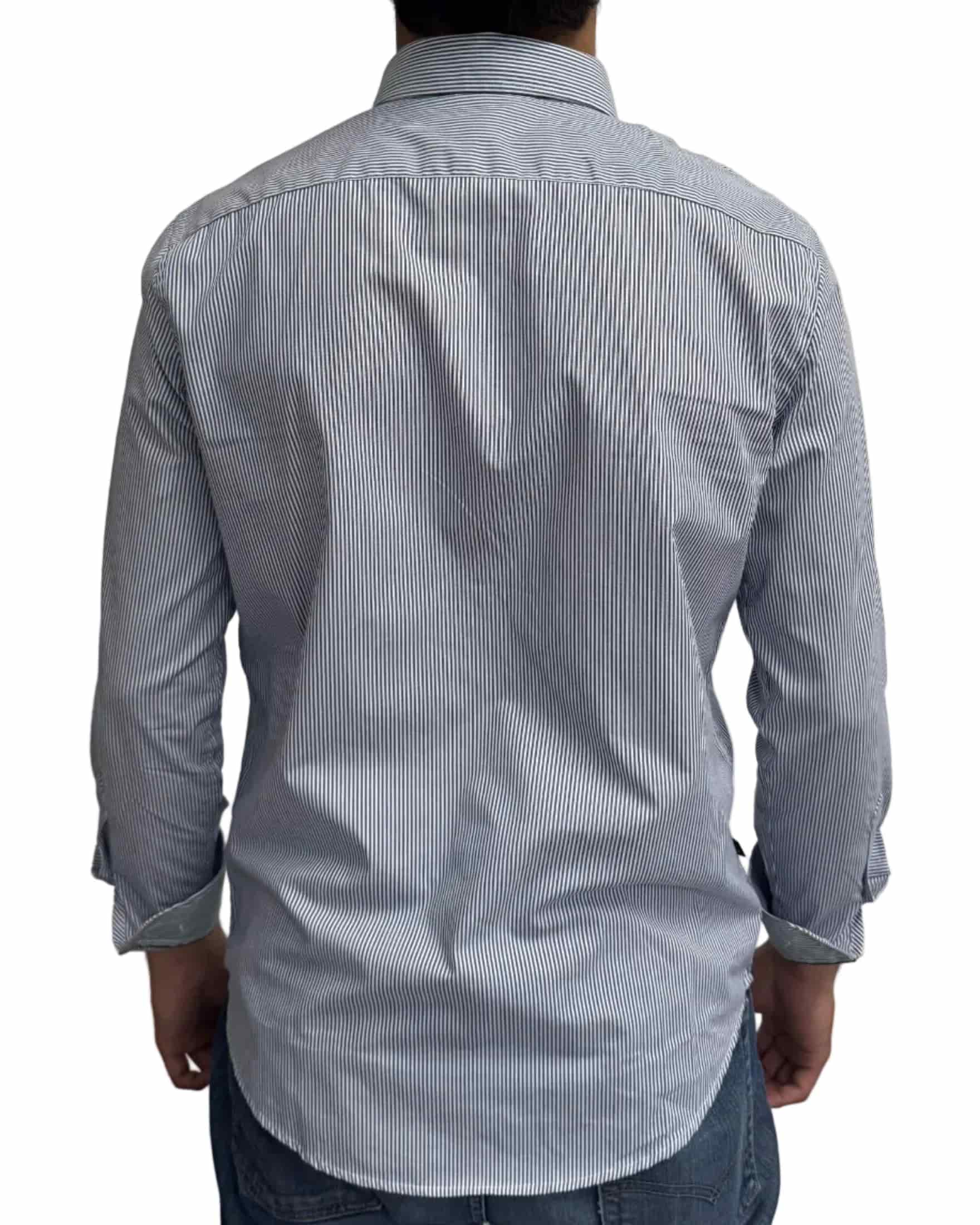 Camisa Rayas Delgadas Navy - miniatura 4