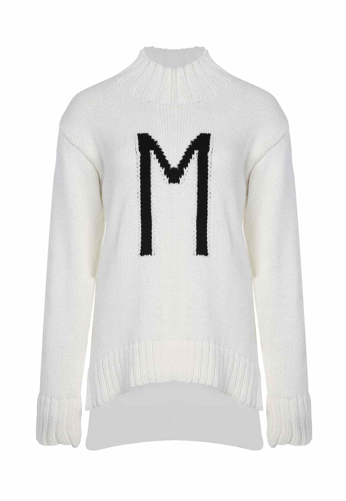 TURTLE NECK LETTER SWEATER - miniatura 8