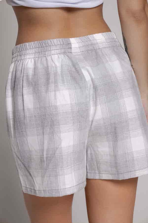 Boxer Unisex Cuadros-Gris - miniatura 3
