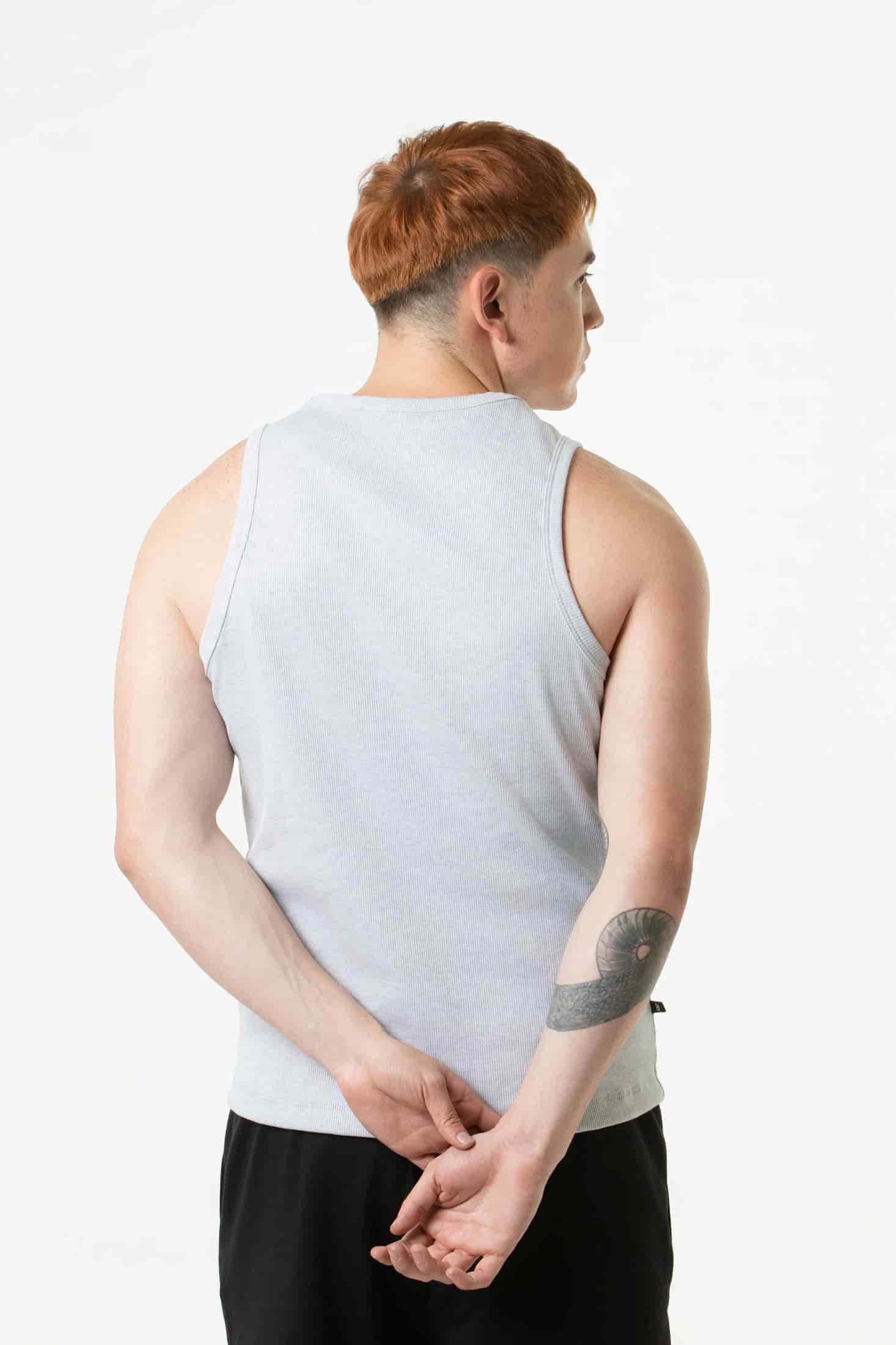 CAMISETA MANGA SISA COLOR GRIS JASPE CLARO - miniatura 3