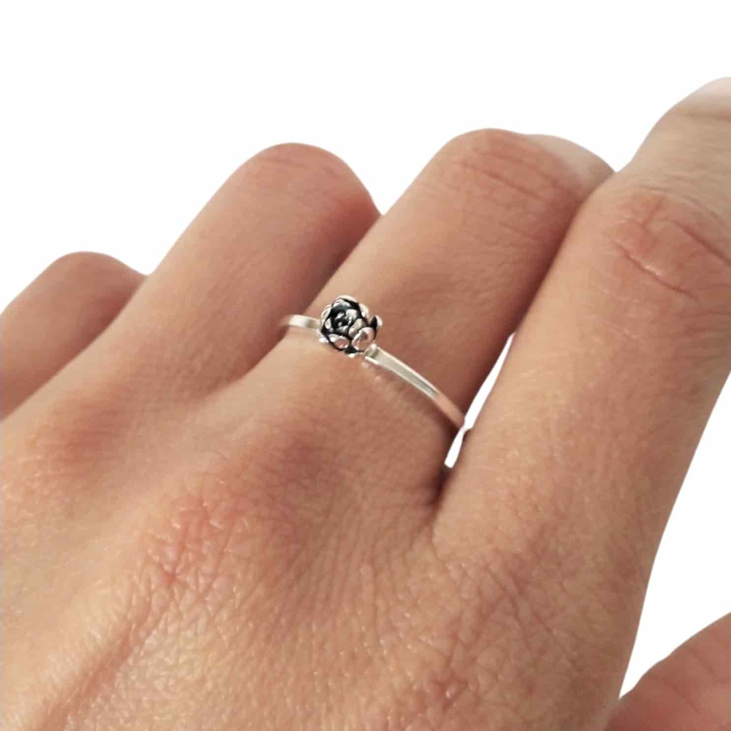 Anillo suculenta Sofía en plata / Talla 7 - miniatura 3