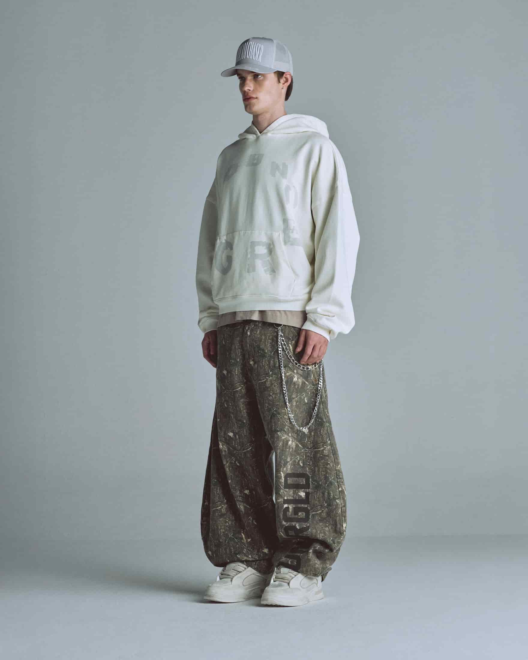 Echoes Tremor Boxy Fit Hoodie White - miniatura 5
