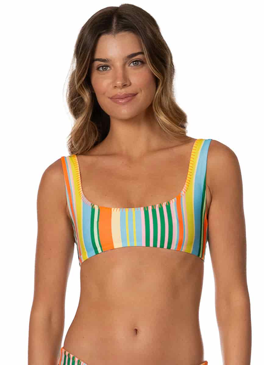 Maaji Deep Sea Lines Danna Long Line Bralette Bikini Top - miniatura 2