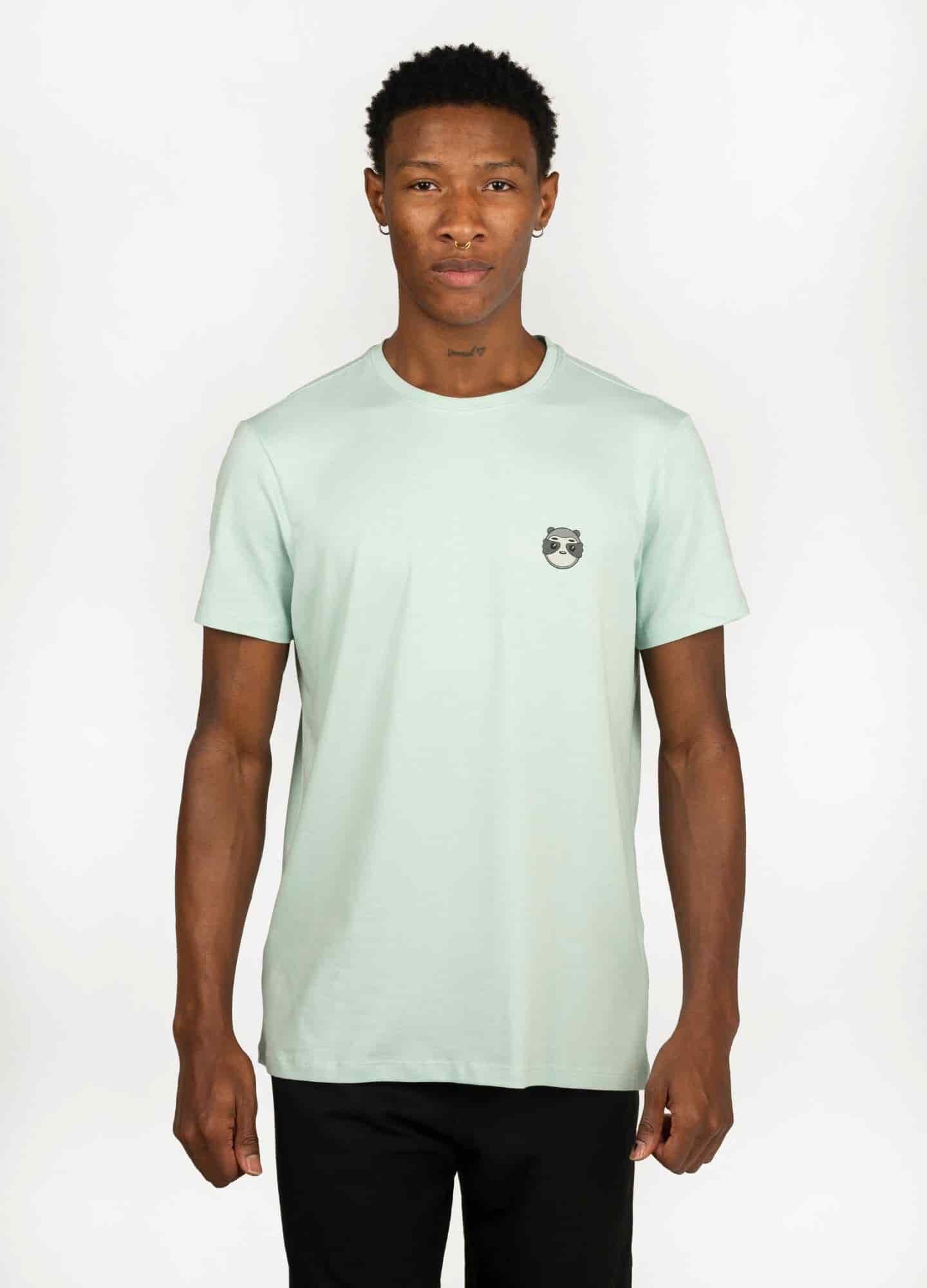 Basic Perezoso Camiseta Regular – Celeste - miniatura 1