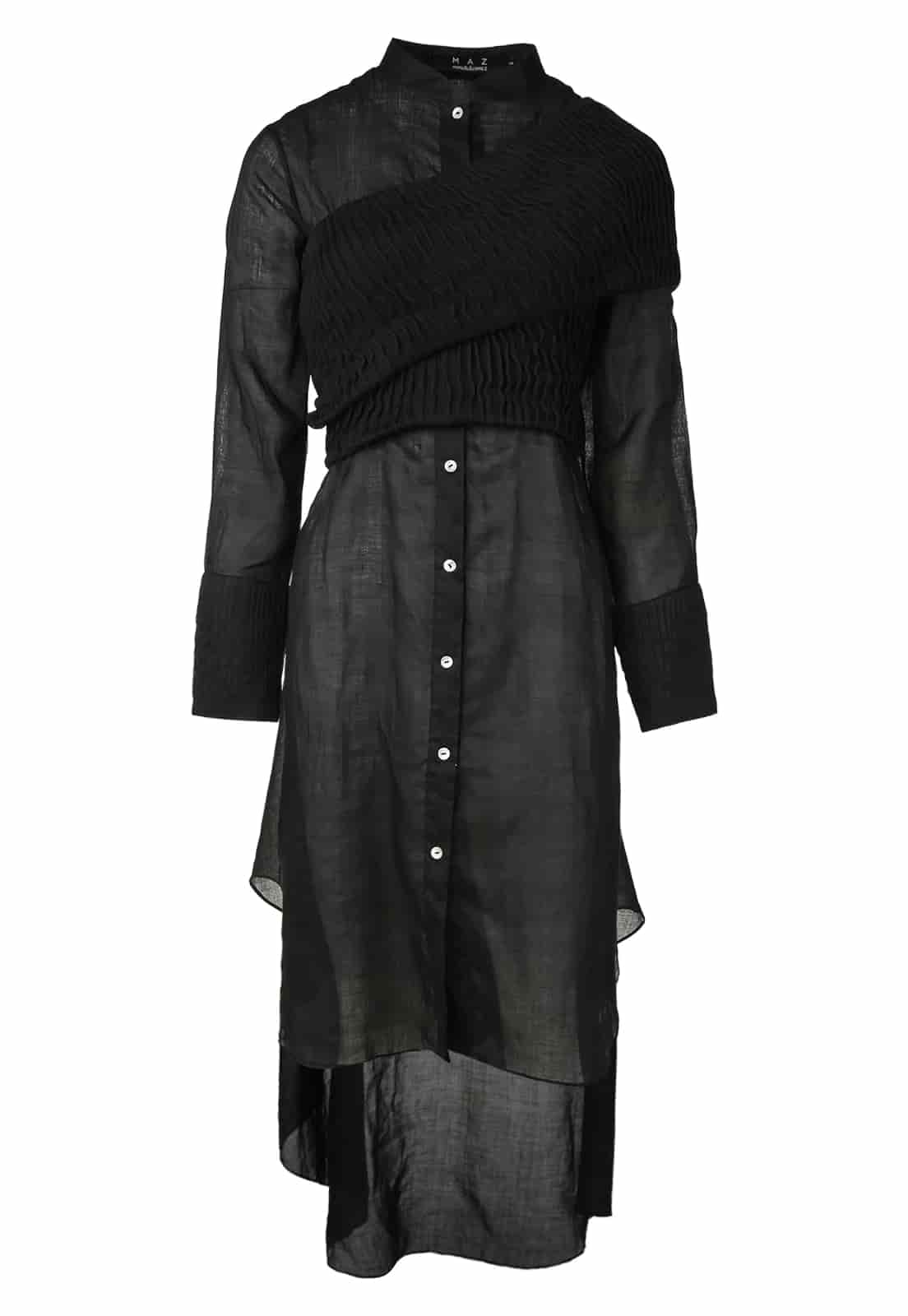 FURROWS SHIRT DRESS TOP - miniatura 1