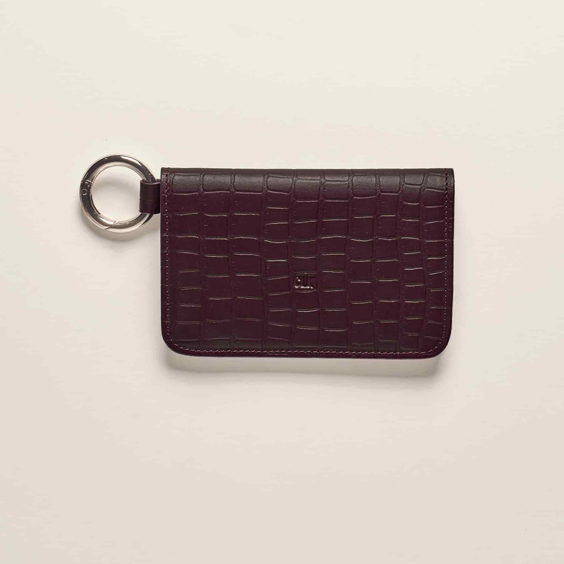 CLIP & GO CASE - CROC EDITION /  BURGUNDY - miniatura 1