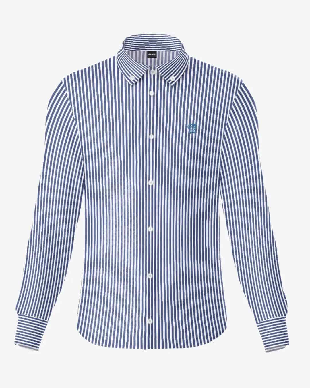 Camisa Antimanchas Popelina Rayas Azul Oscuro - miniatura 6