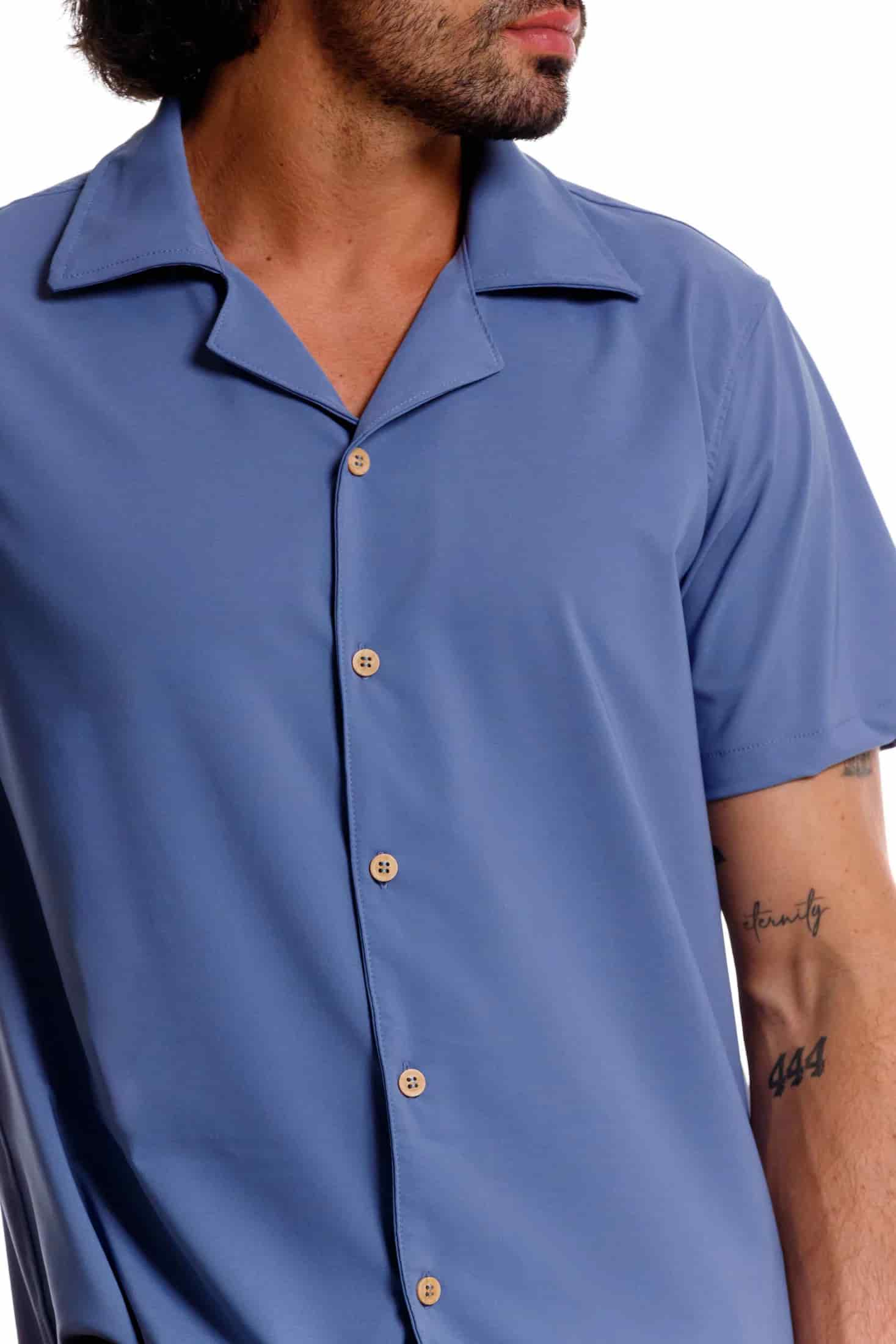 Camisa Playera Azul - miniatura 2