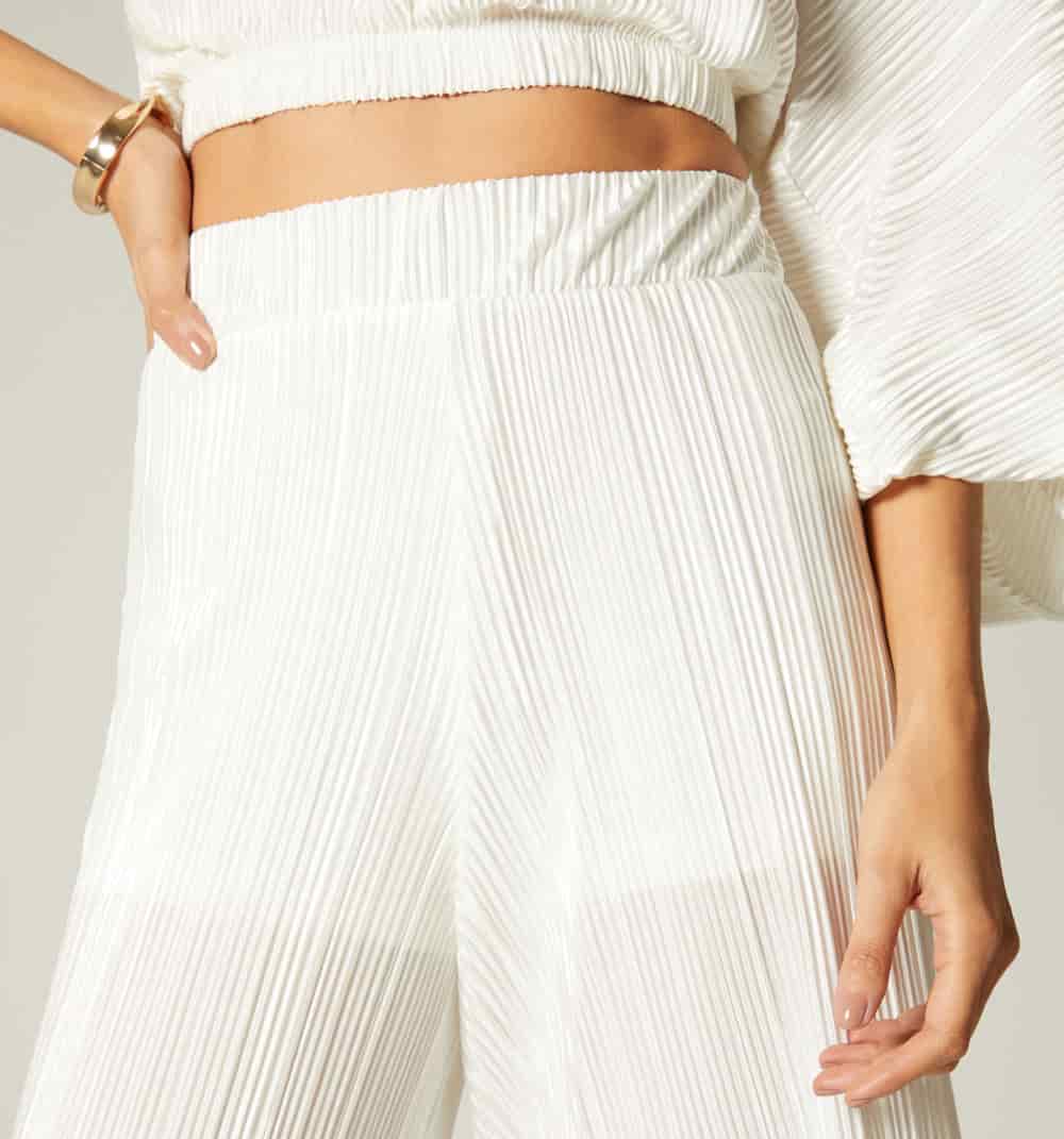 Pantalon palazo con elastico interno - miniatura 4
